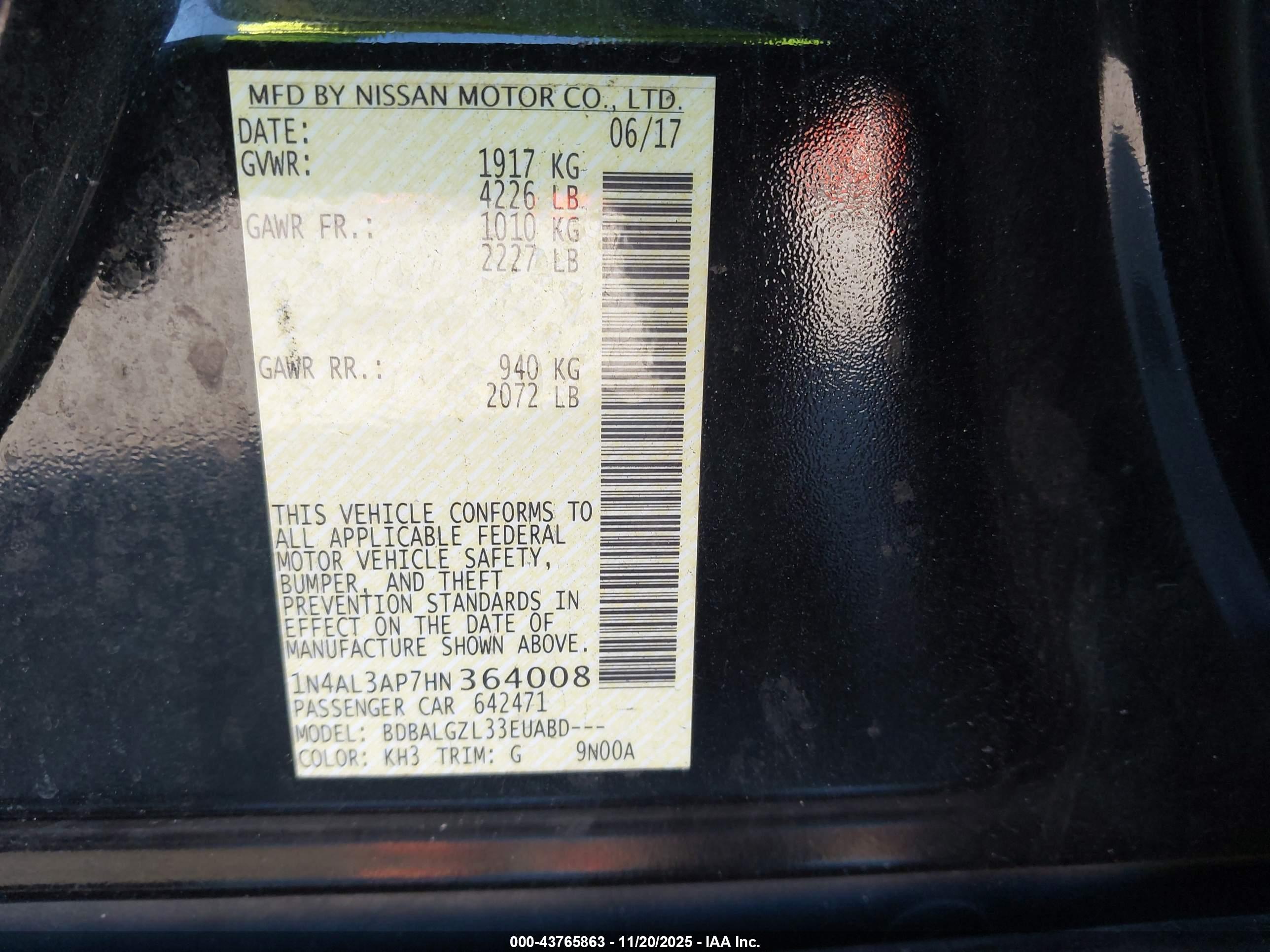 NISSAN ALTIMA image 9
