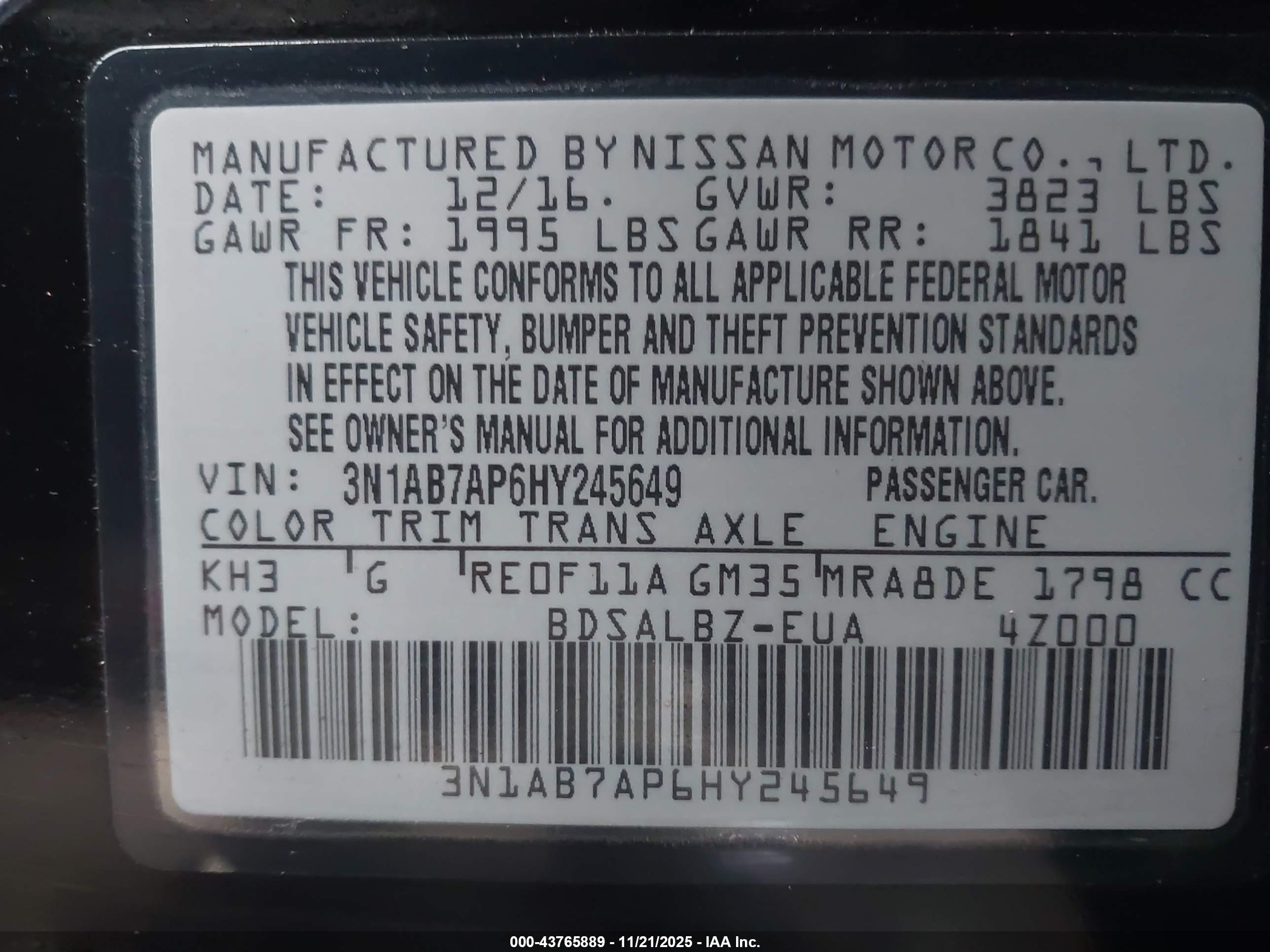 NISSAN SENTRA image 9