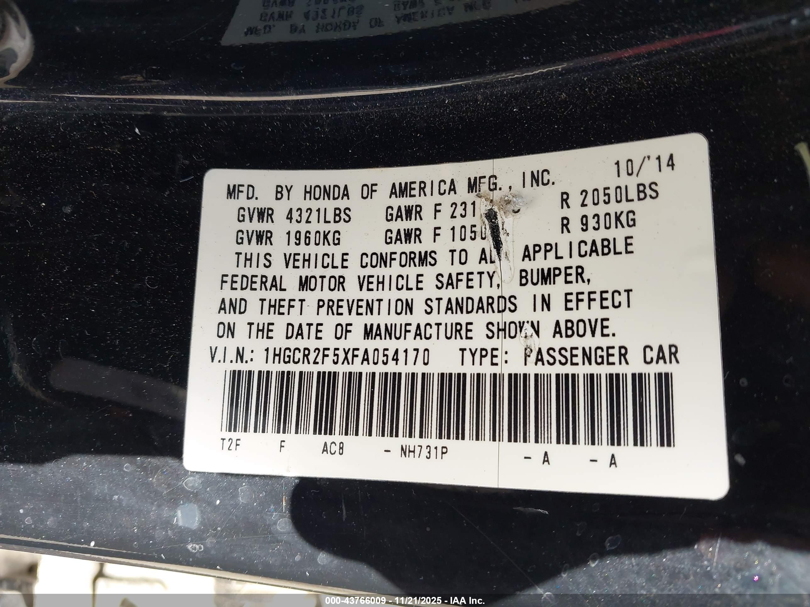 HONDA ACCORD image 9