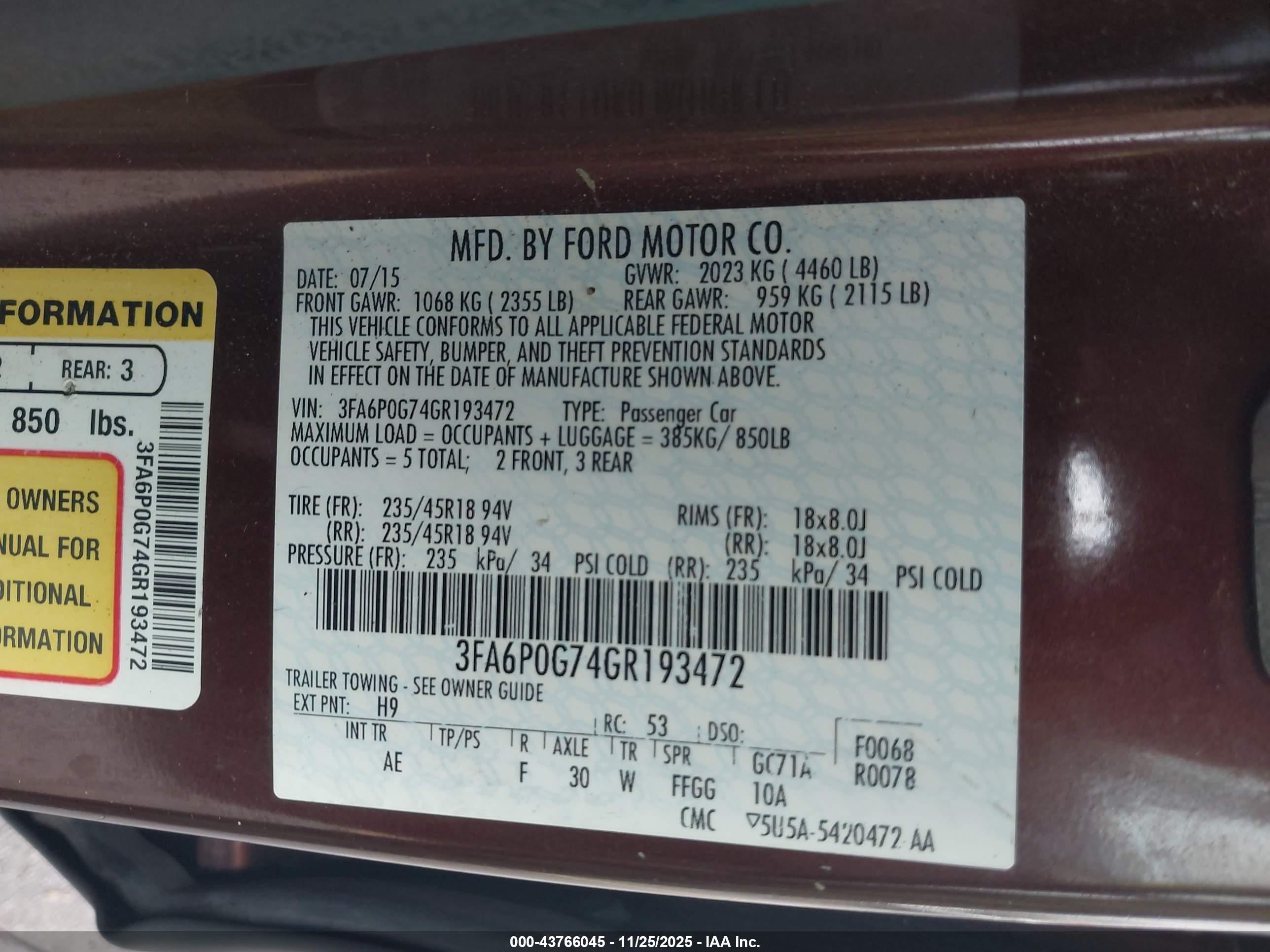 FORD FUSION image 9