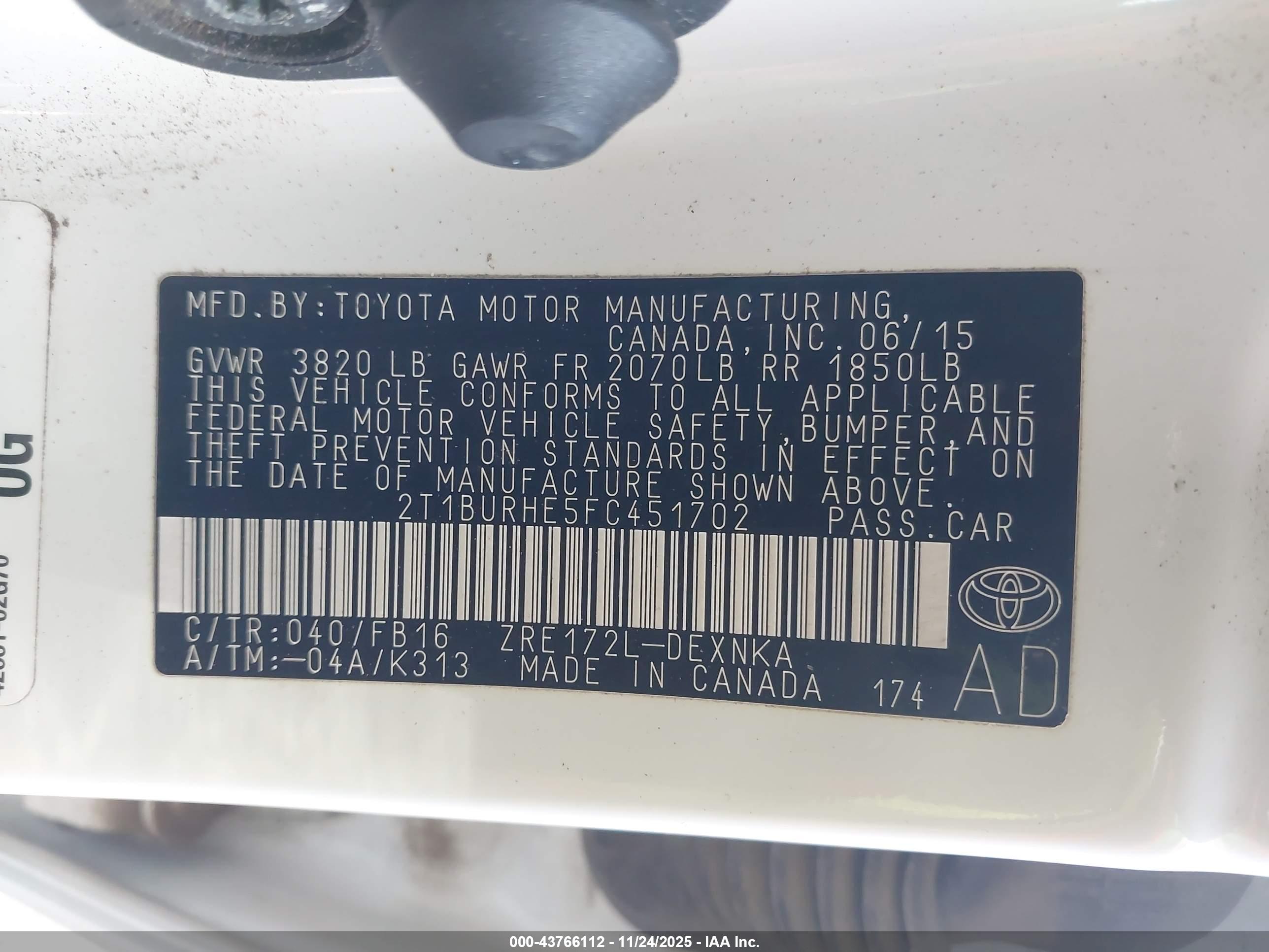TOYOTA COROLLA image 9