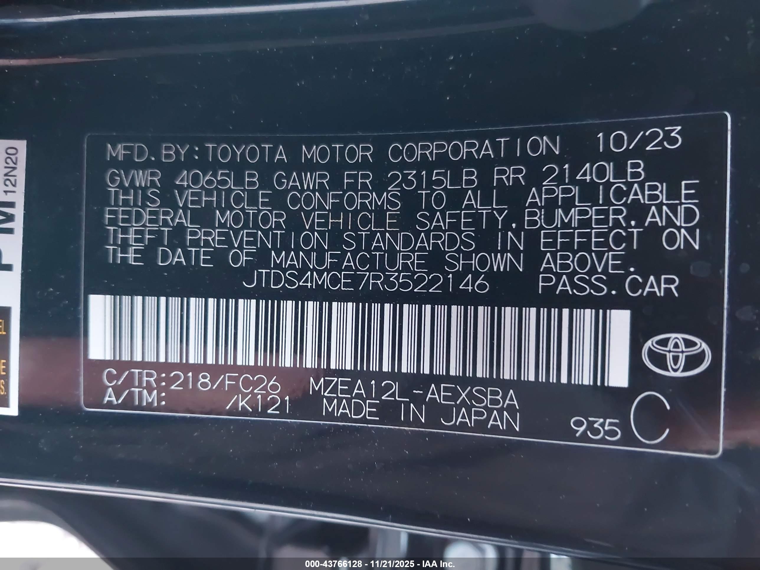 TOYOTA COROLLA image 9