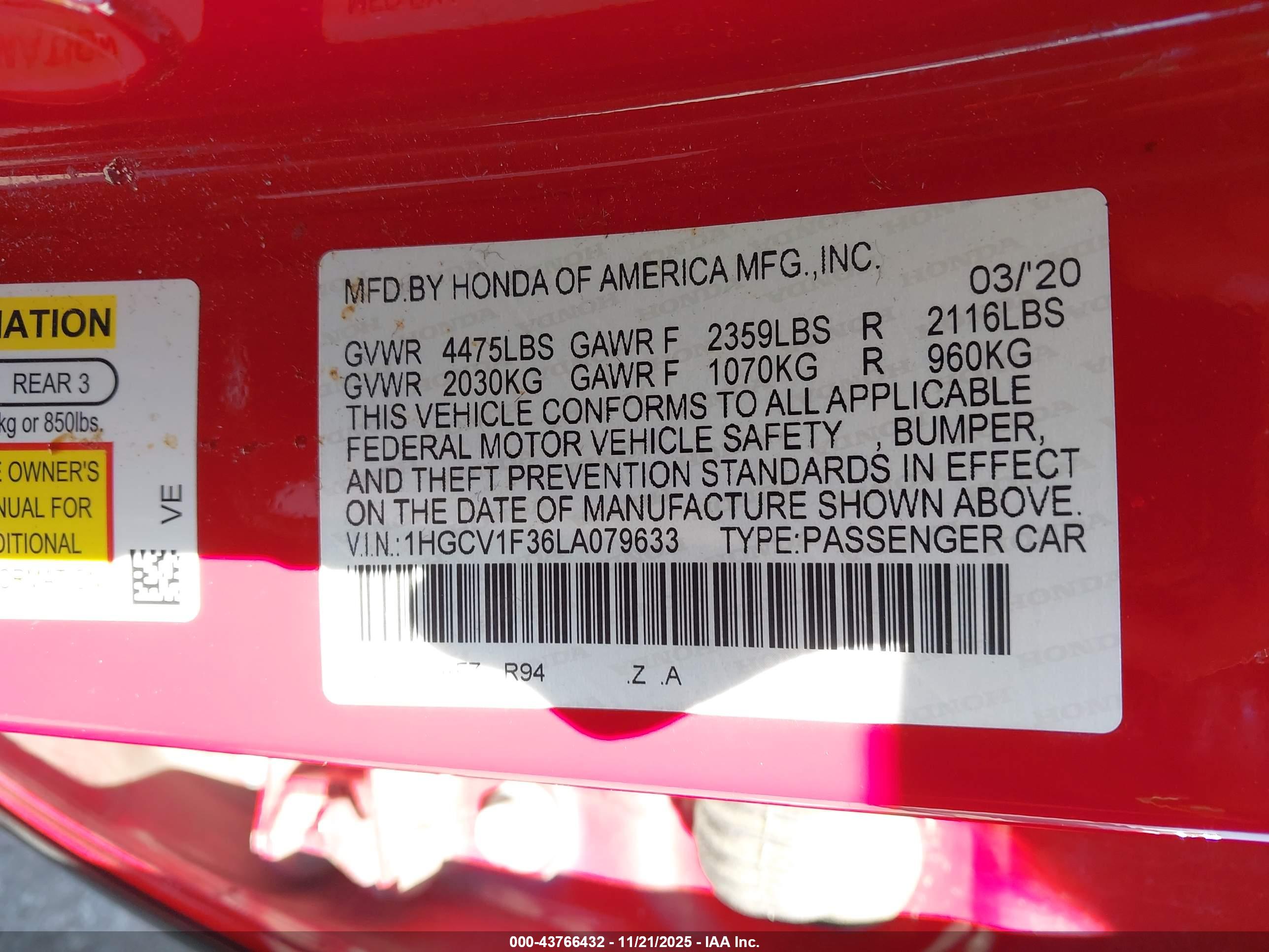 HONDA ACCORD image 9