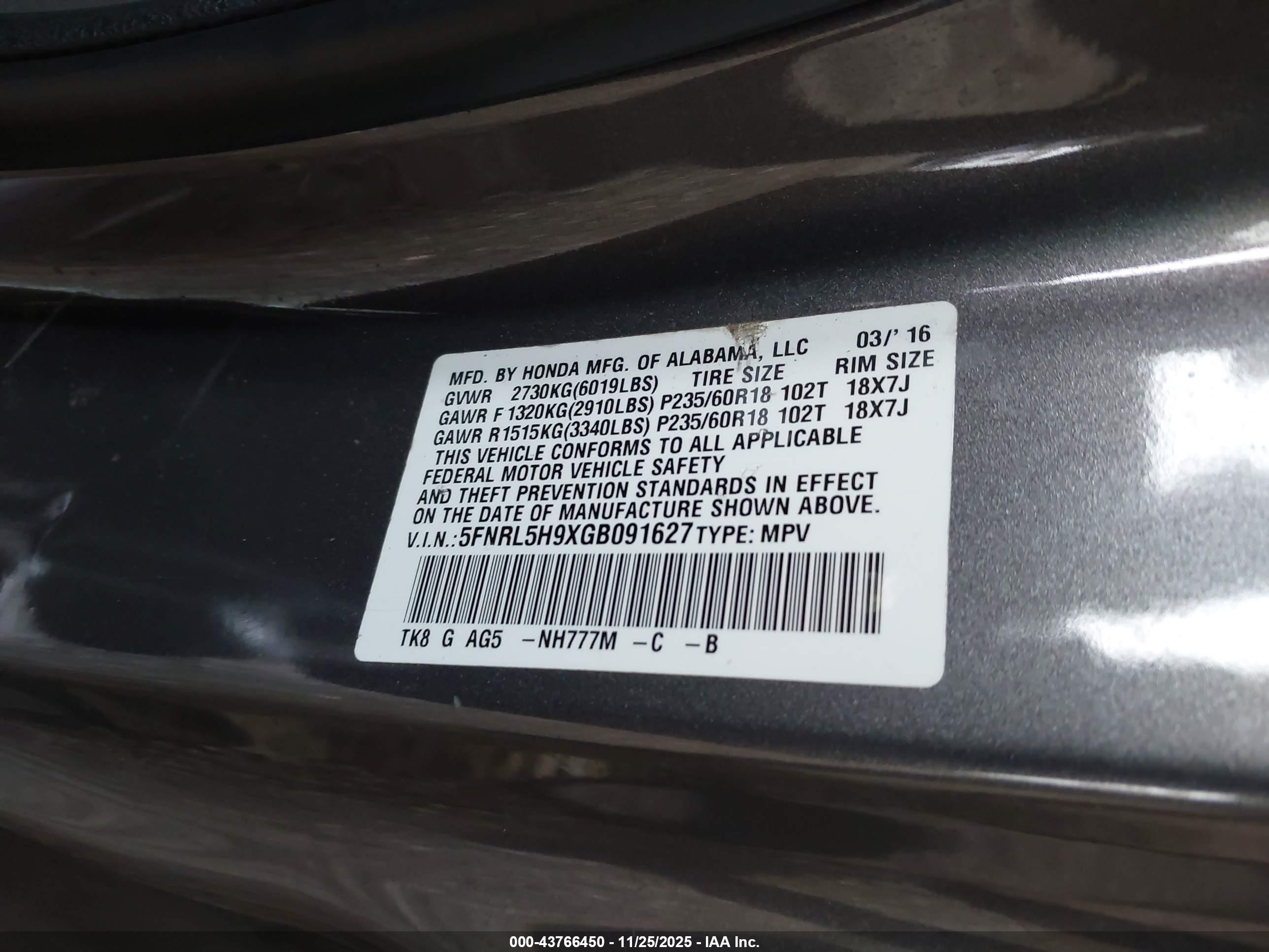 HONDA ODYSSEY image 9