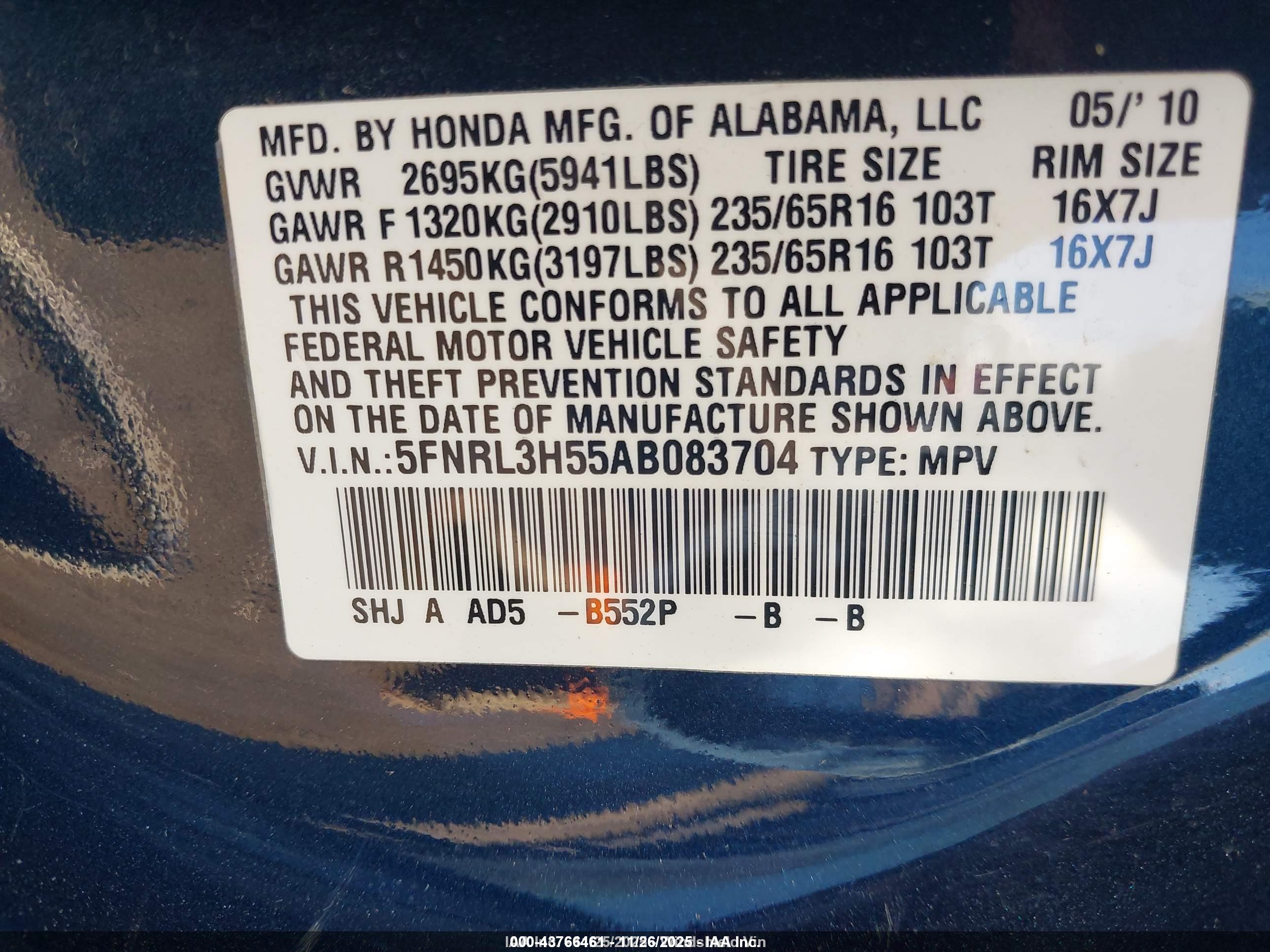 HONDA ODYSSEY image 9