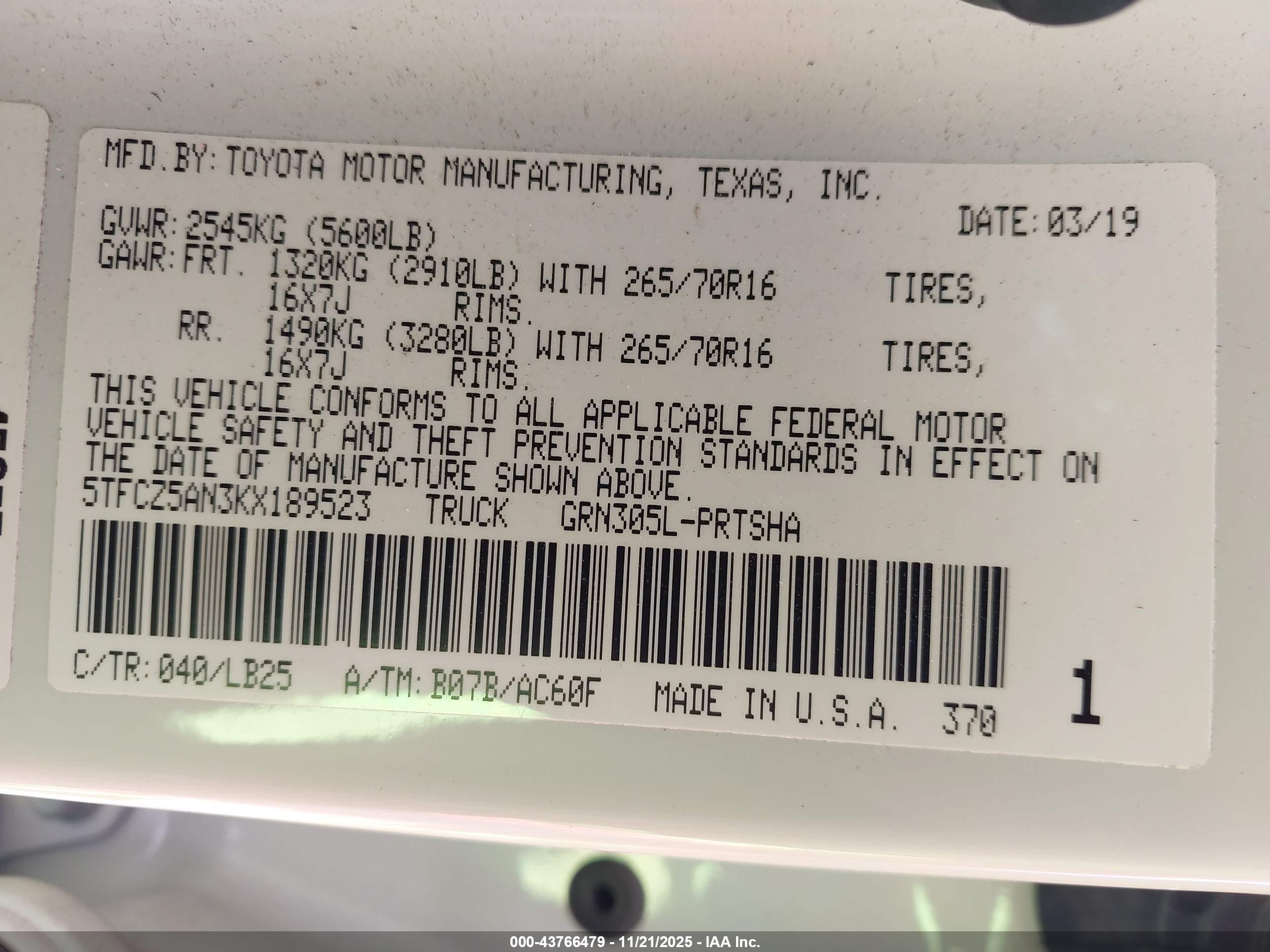 TOYOTA TACOMA image 9
