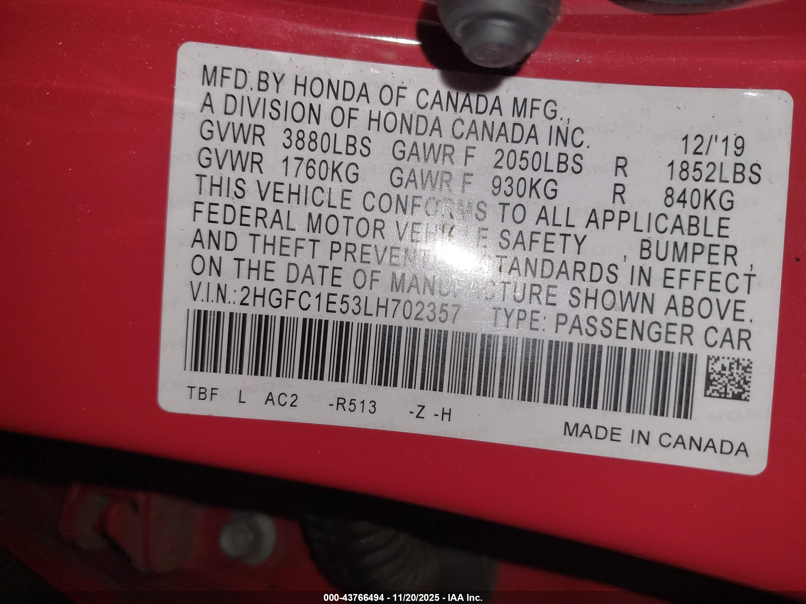 HONDA CIVIC image 9
