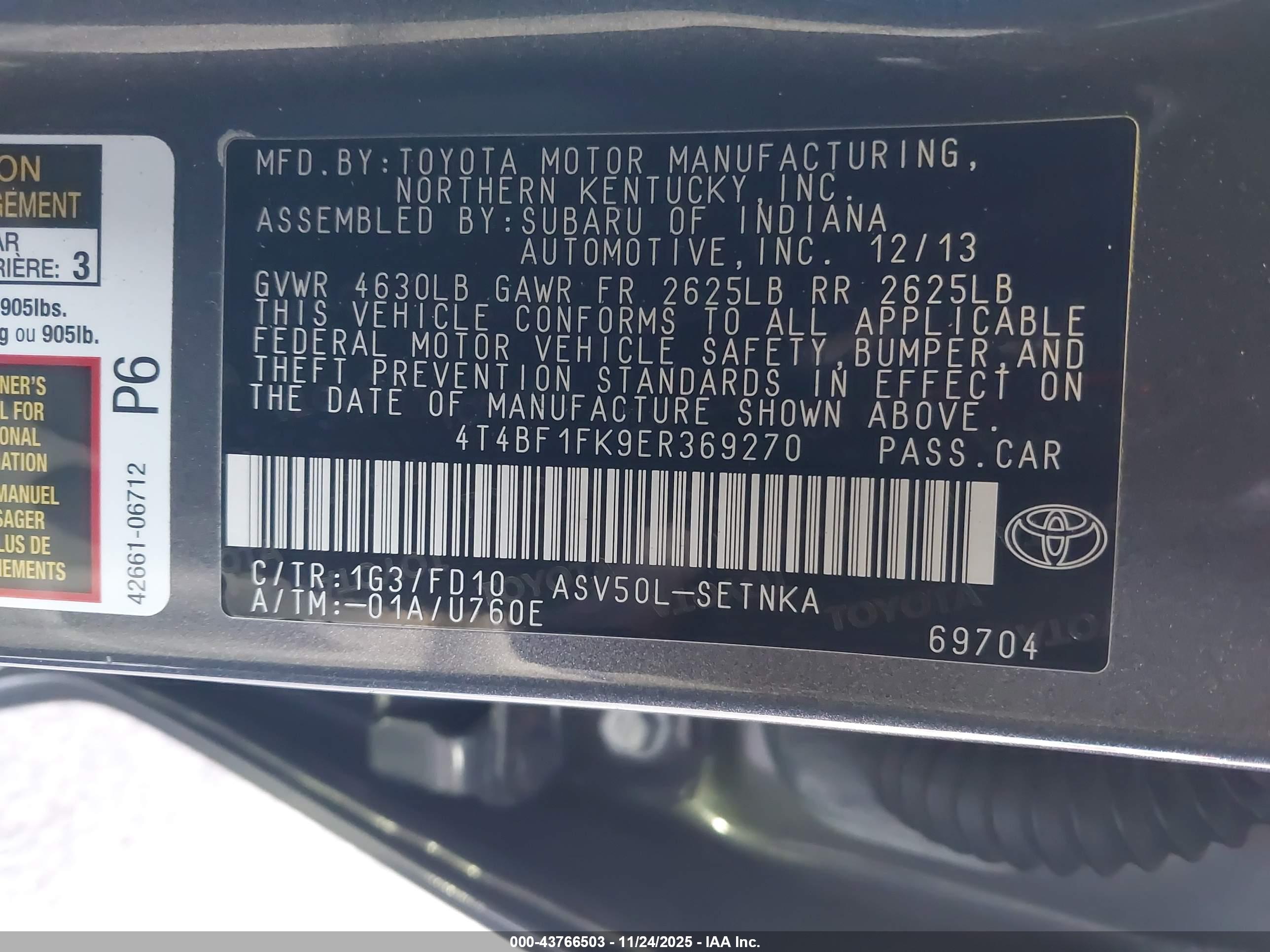 TOYOTA CAMRY image 9
