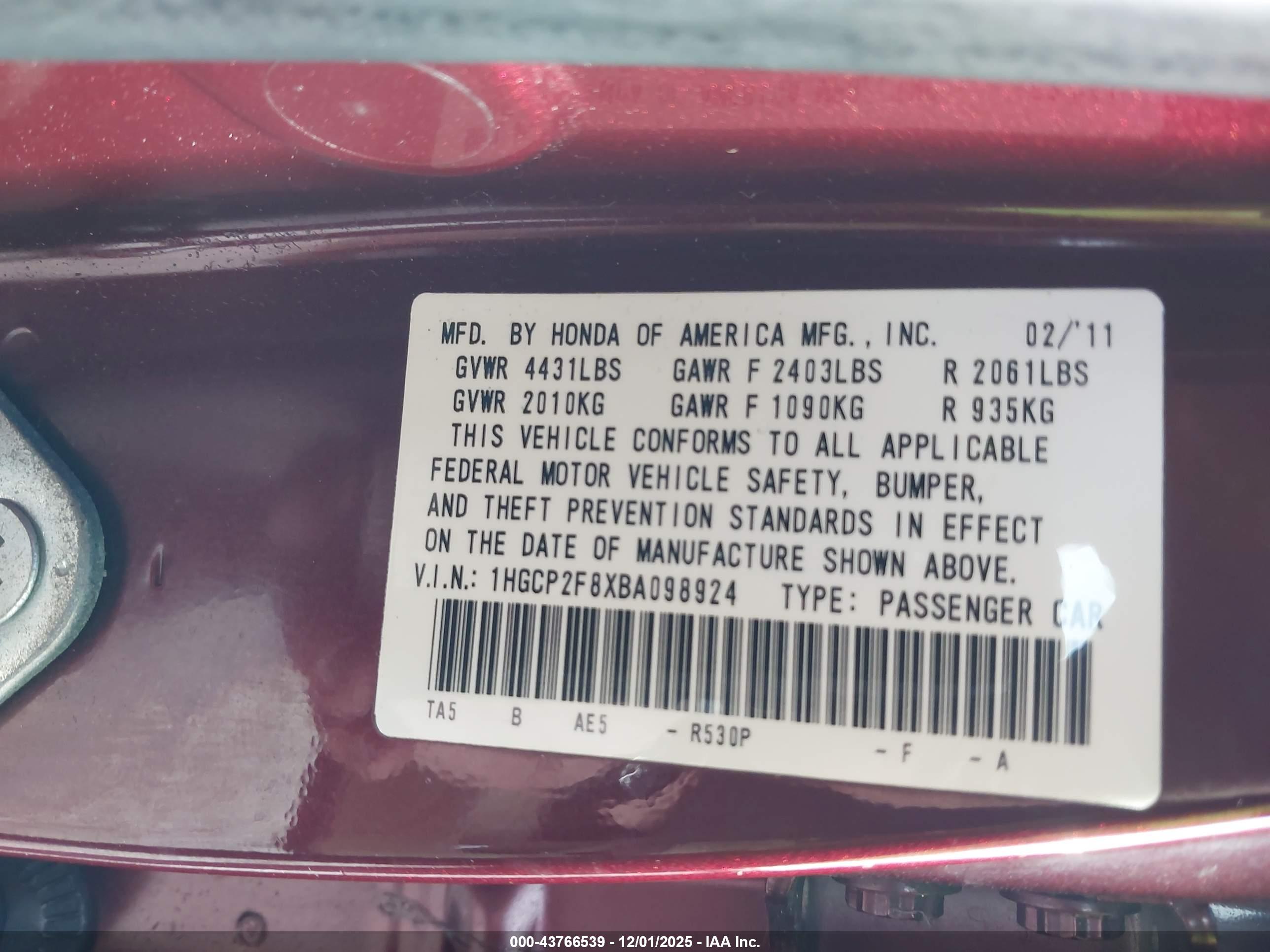 HONDA ACCORD image 9