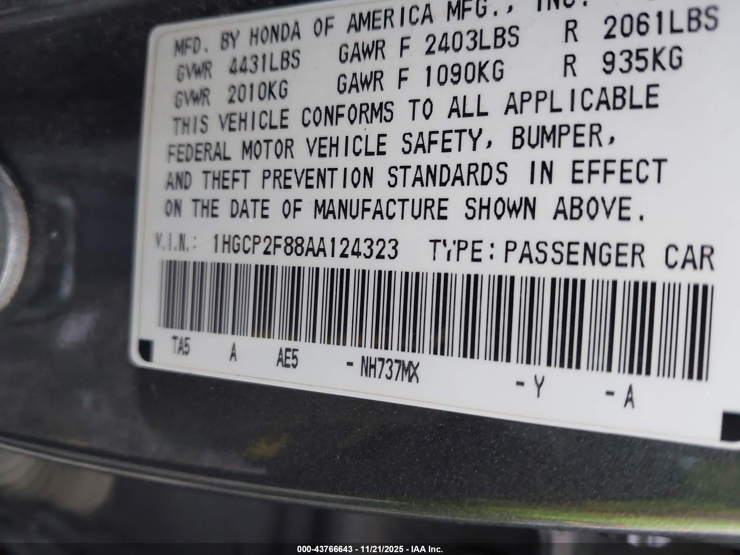 HONDA ACCORD image 9