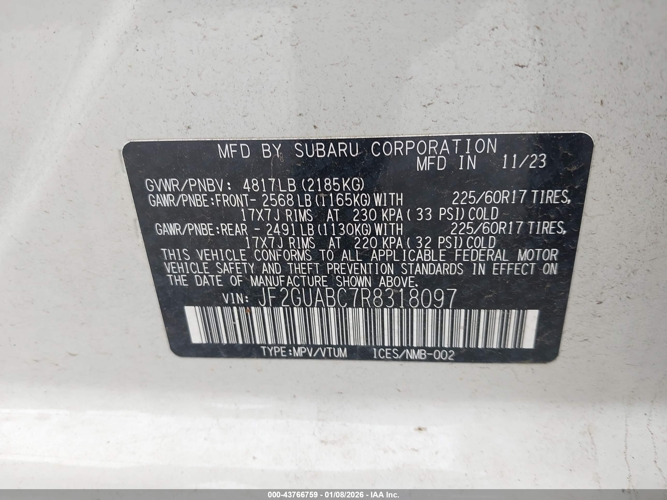SUBARU CROSSTREK image 9