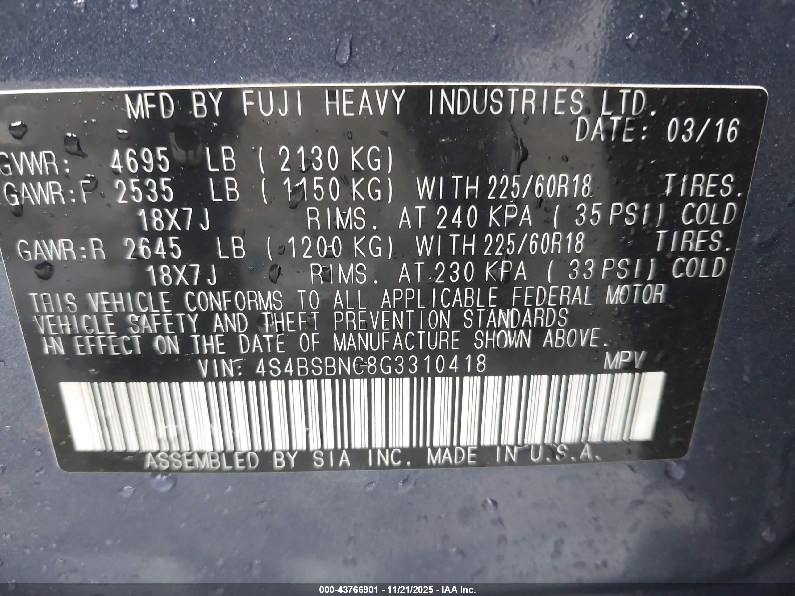 SUBARU OUTBACK image 9
