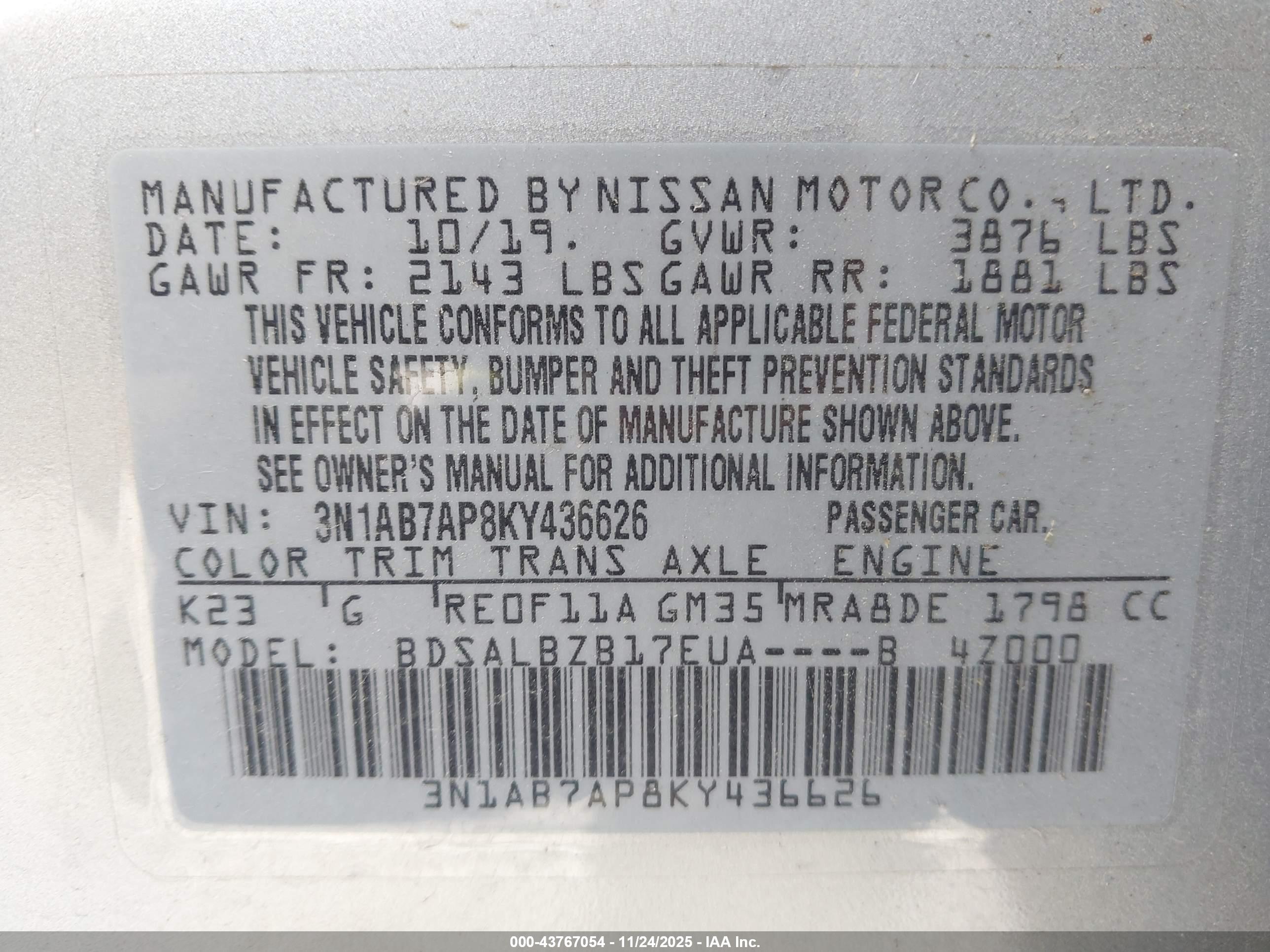NISSAN SENTRA image 9