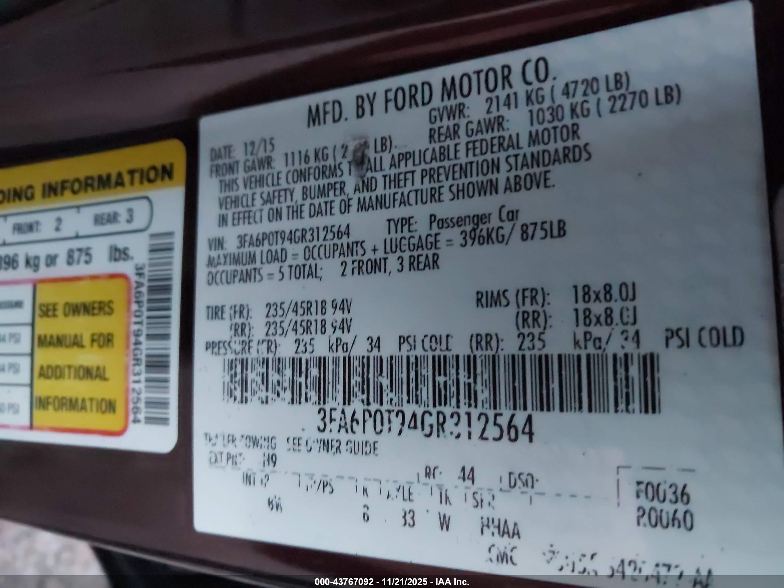 FORD FUSION image 9