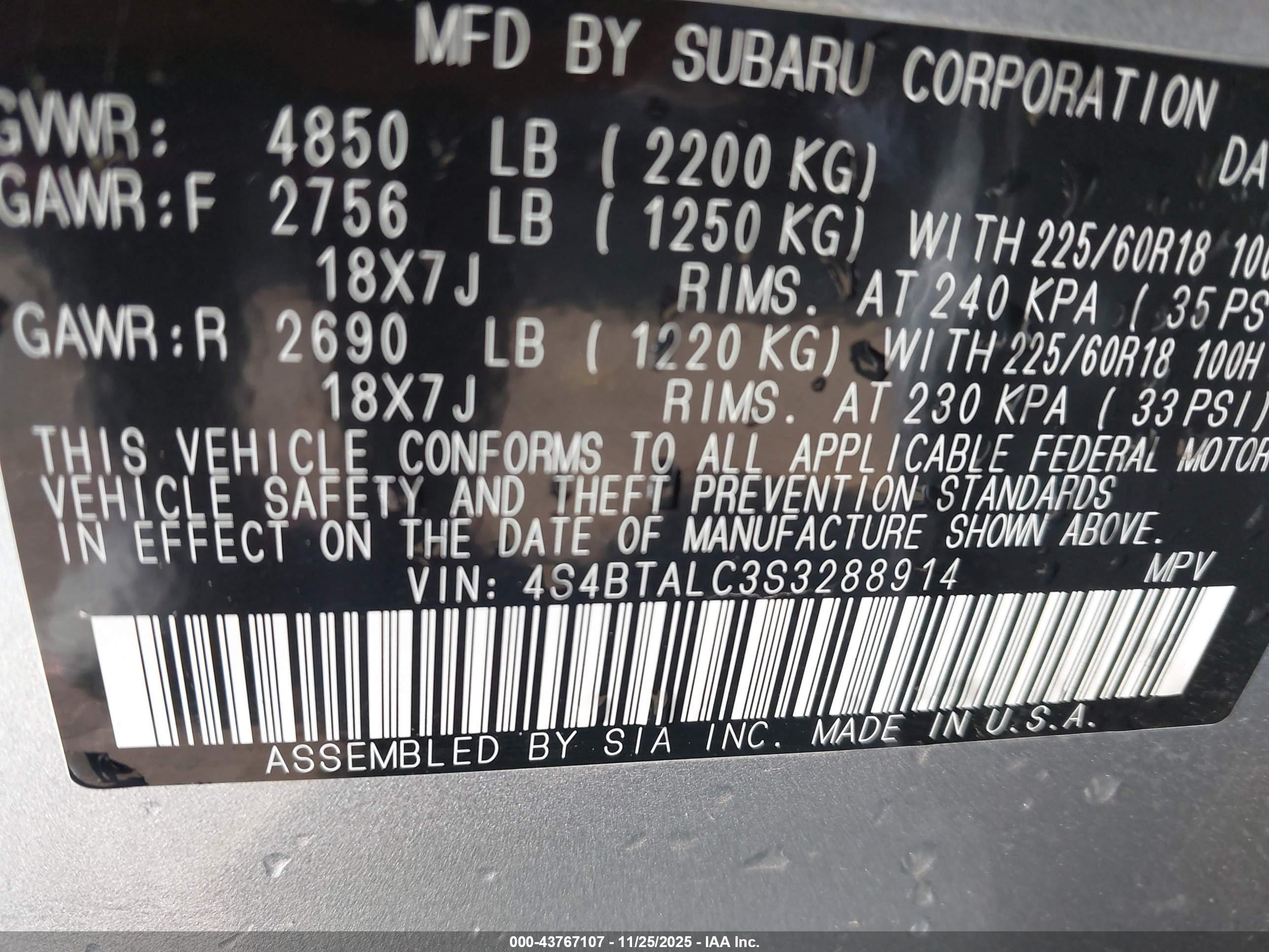 SUBARU OUTBACK image 9