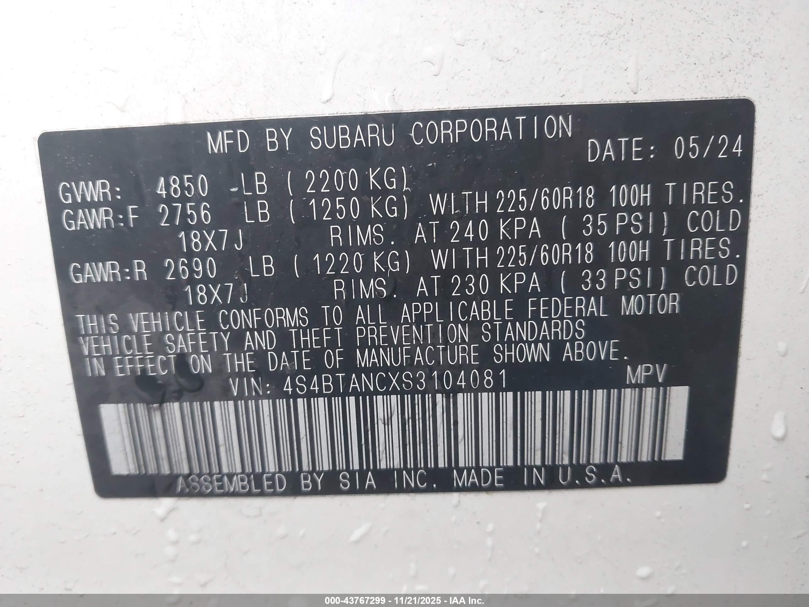 SUBARU OUTBACK image 9