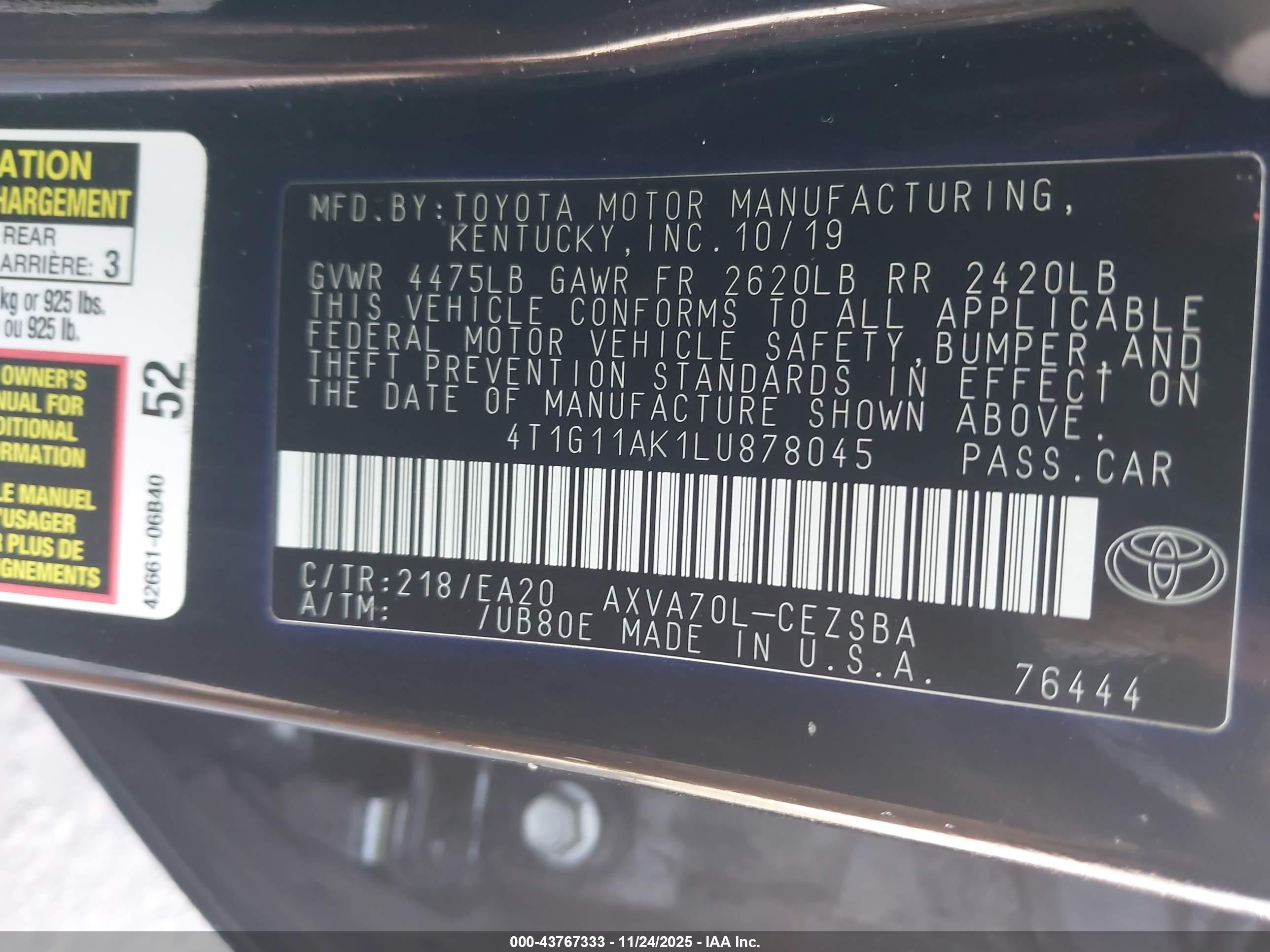 TOYOTA CAMRY image 9