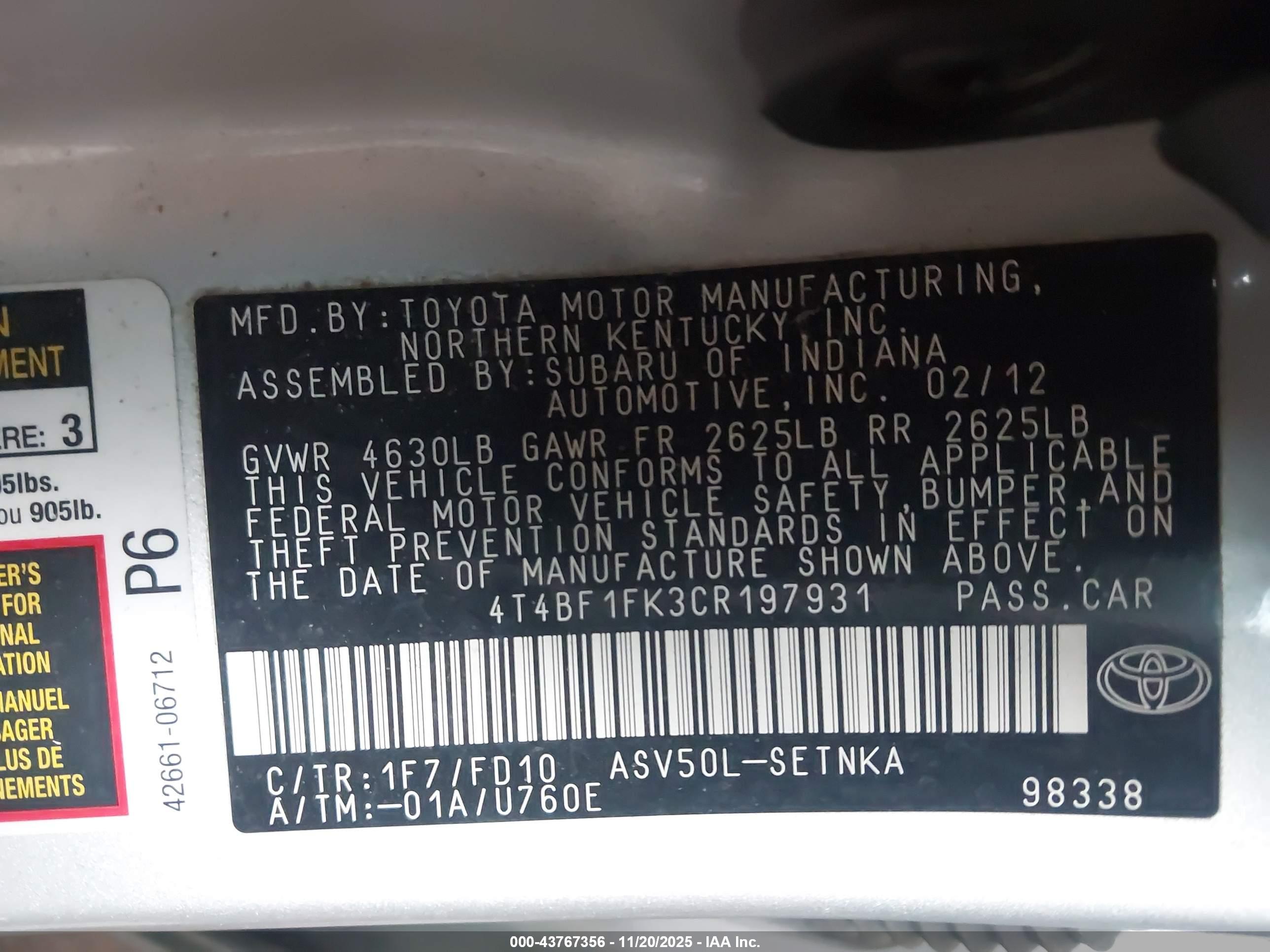 TOYOTA CAMRY image 9