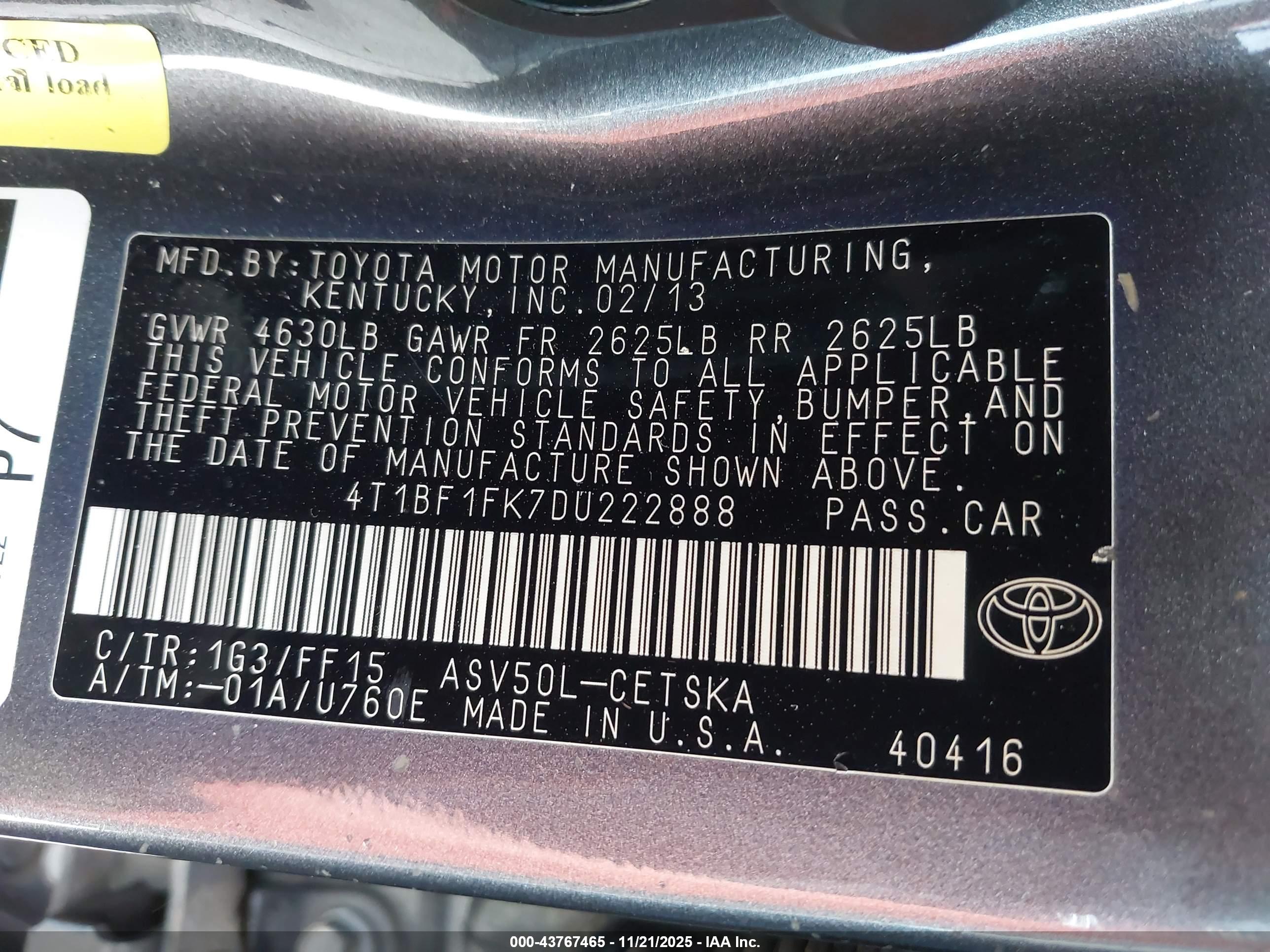 TOYOTA CAMRY image 9