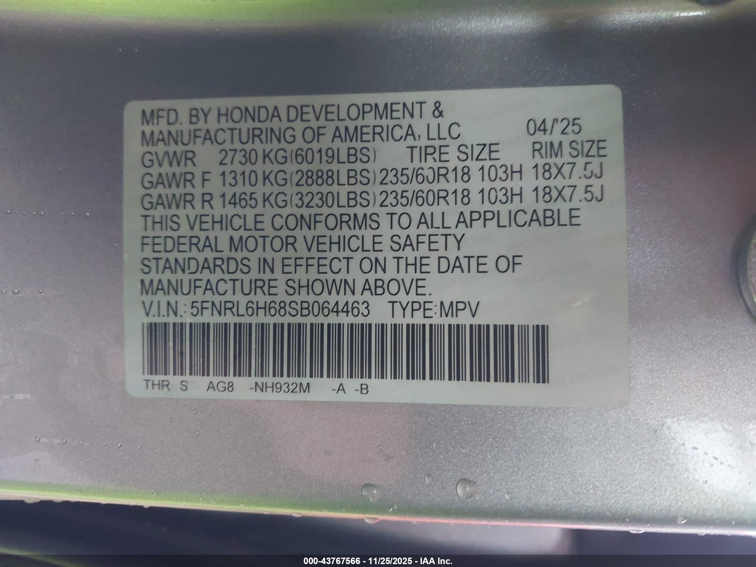 HONDA ODYSSEY image 9