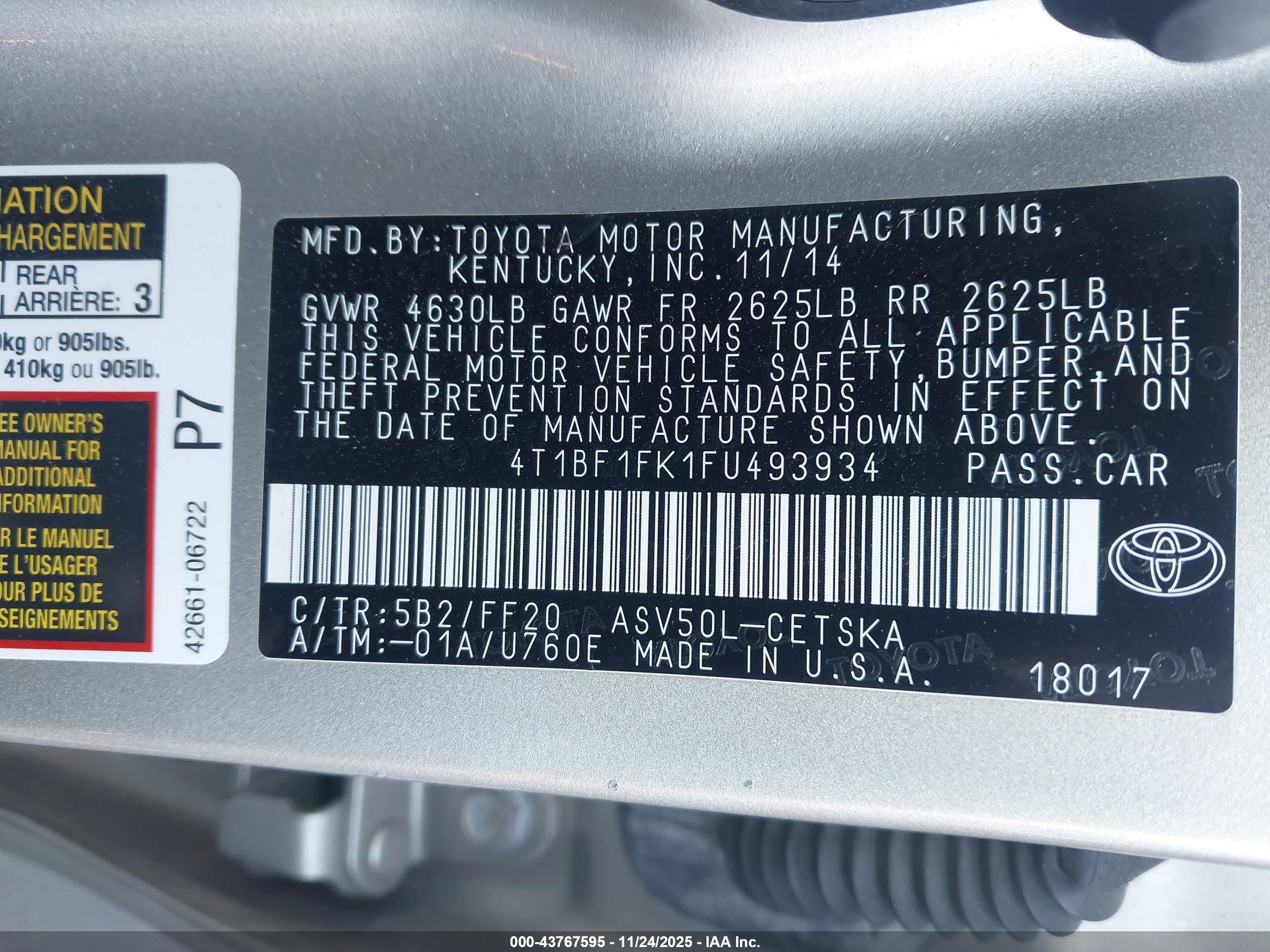 TOYOTA CAMRY image 9