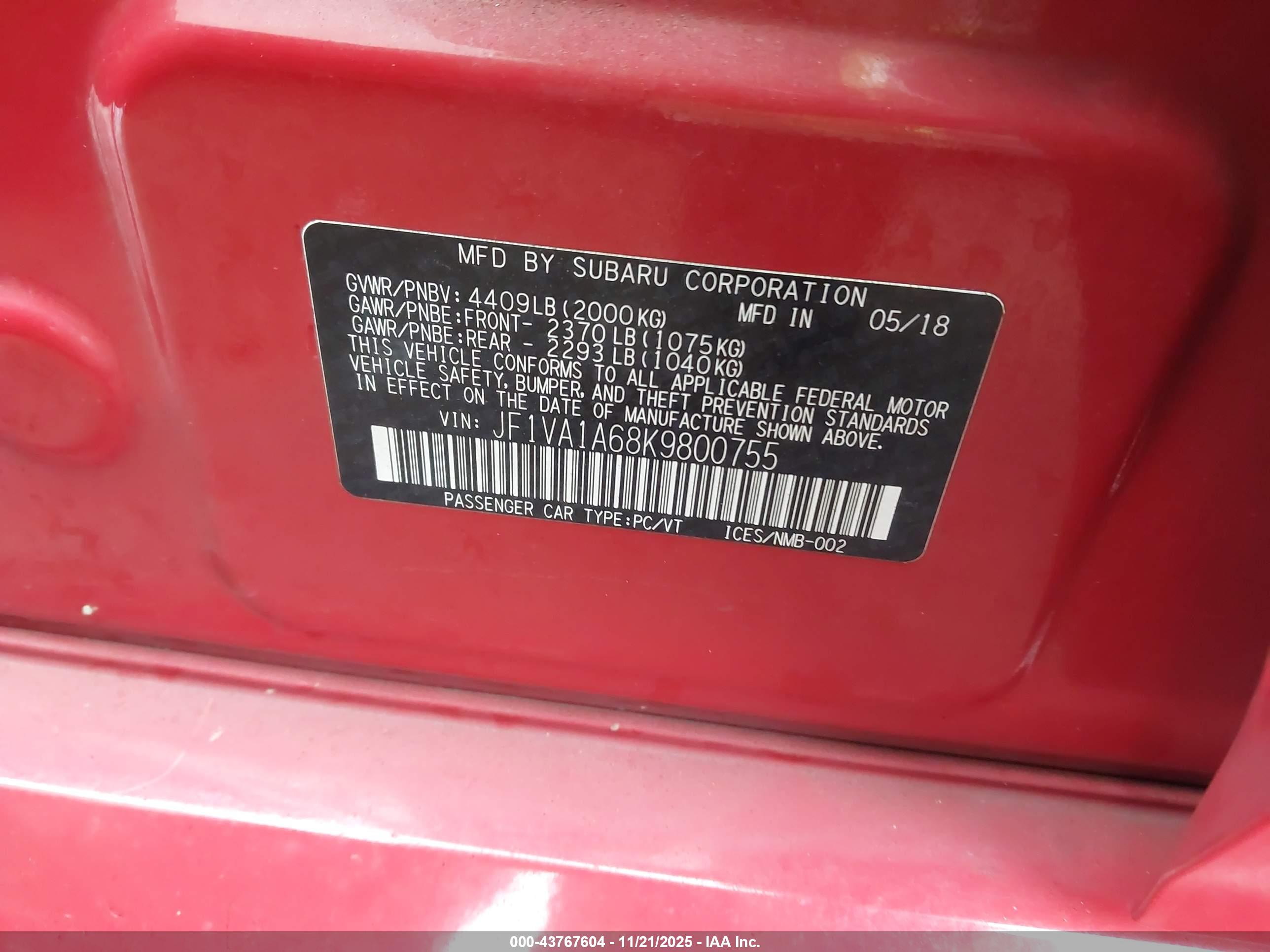 SUBARU WRX image 9