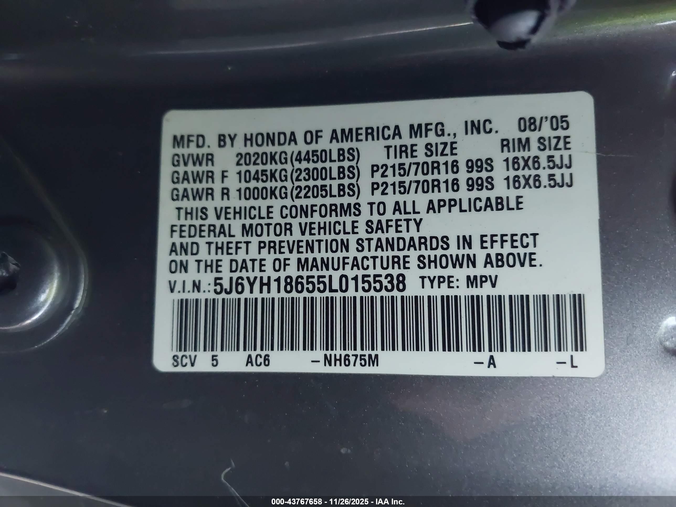 HONDA ELEMENT image 9