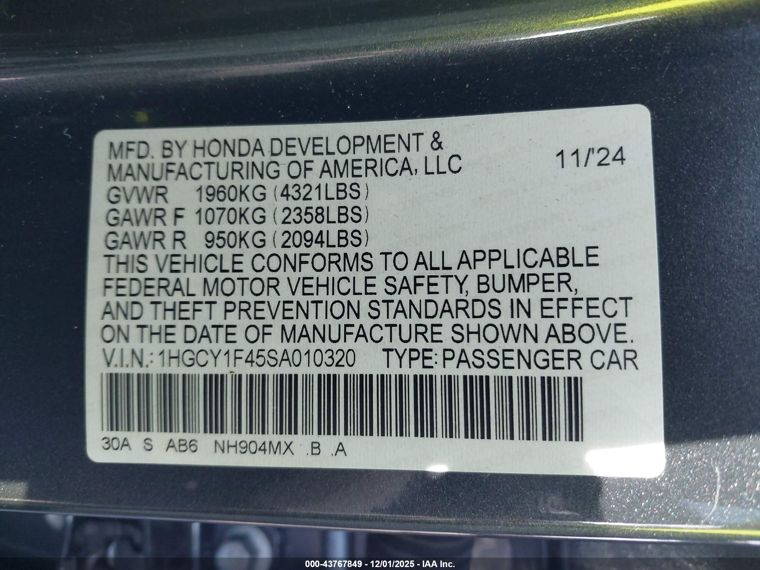 HONDA ACCORD image 9