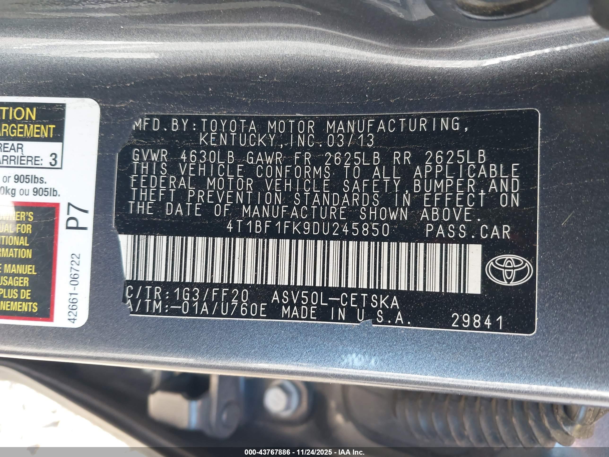 TOYOTA CAMRY image 9