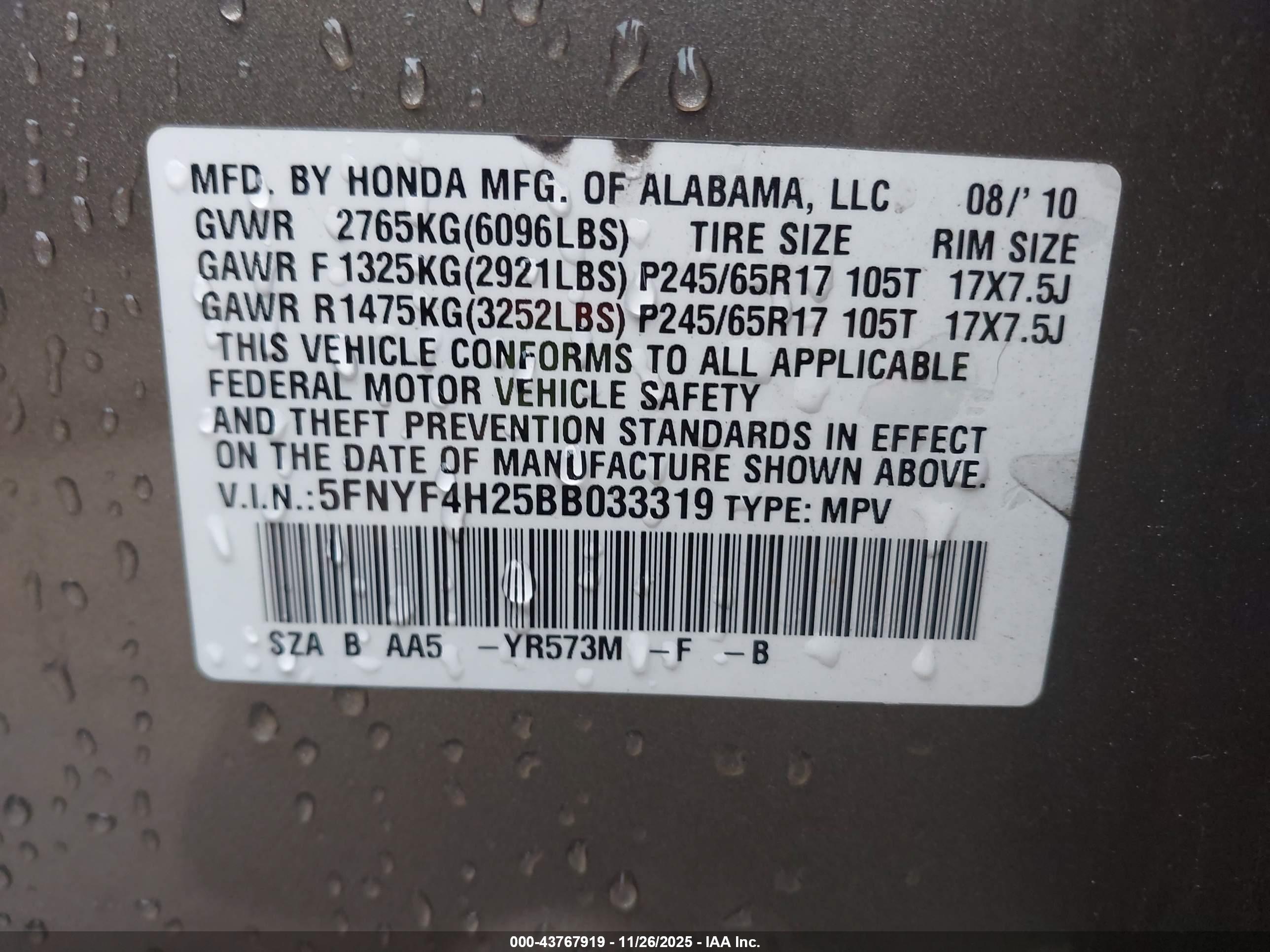 HONDA PILOT image 9