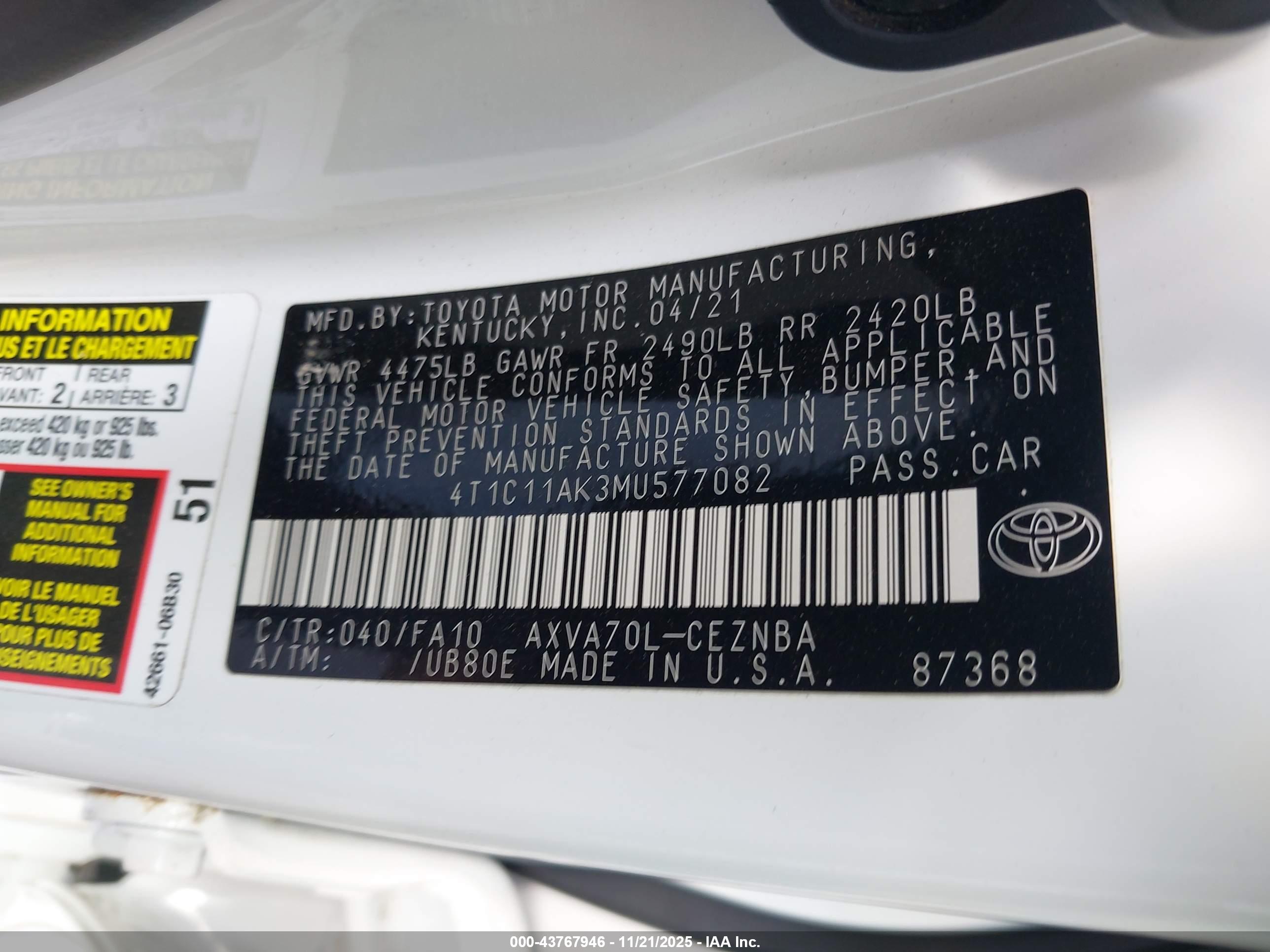 TOYOTA CAMRY image 9