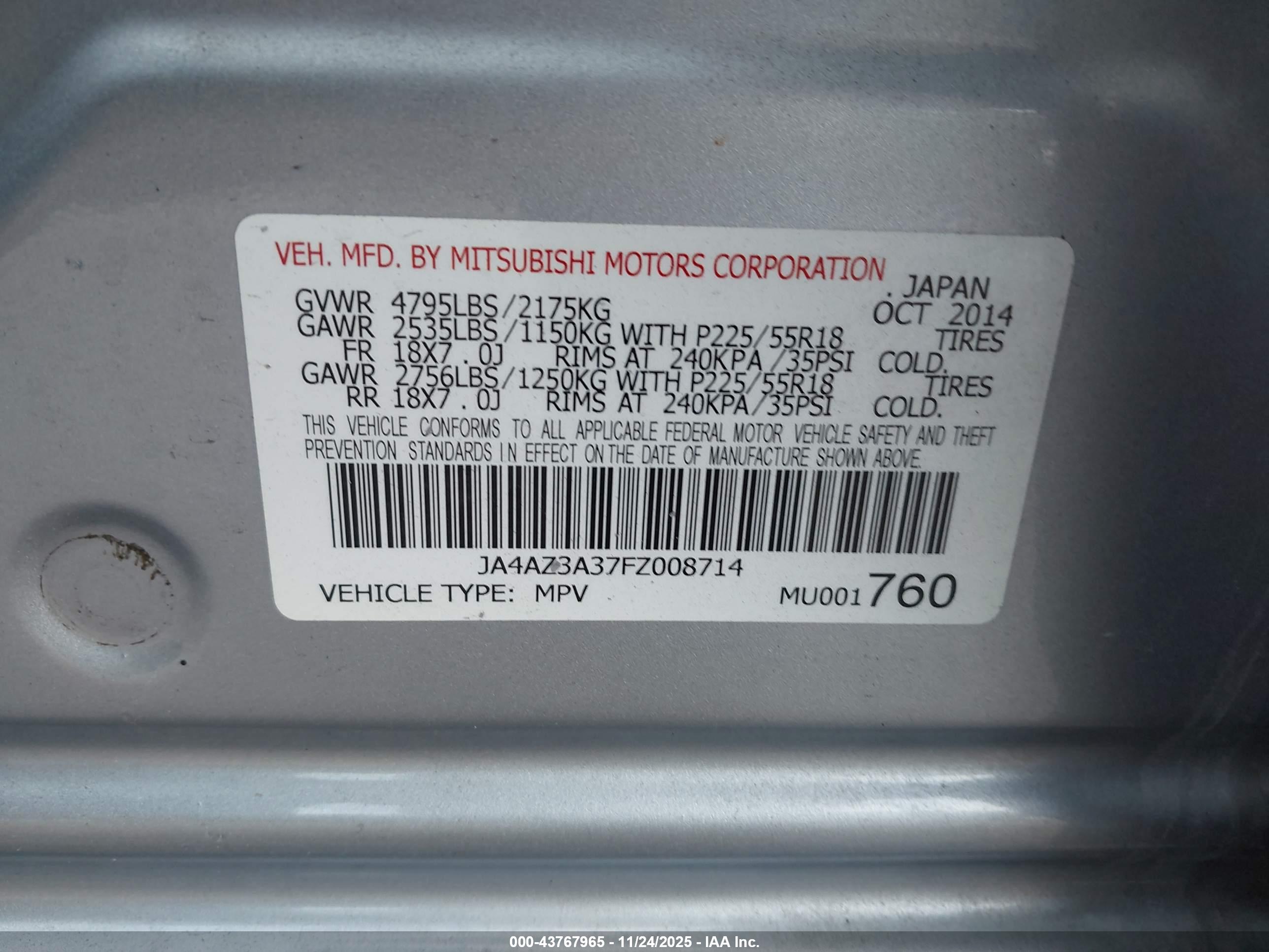 MITSUBISHI OUTLANDER image 9