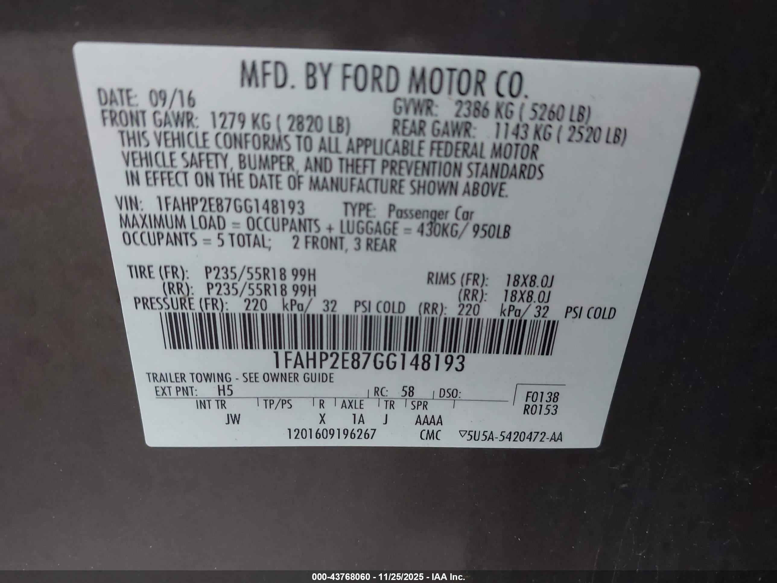 FORD TAURUS image 9