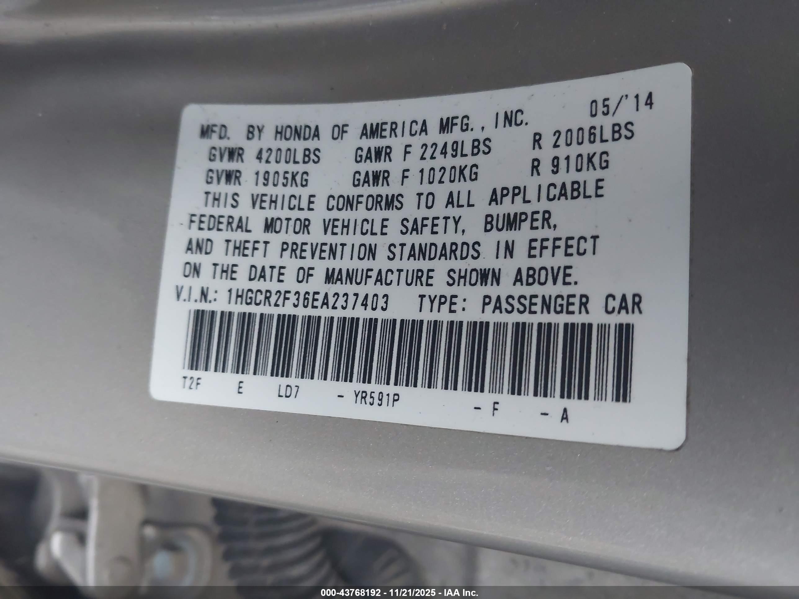 HONDA ACCORD image 9
