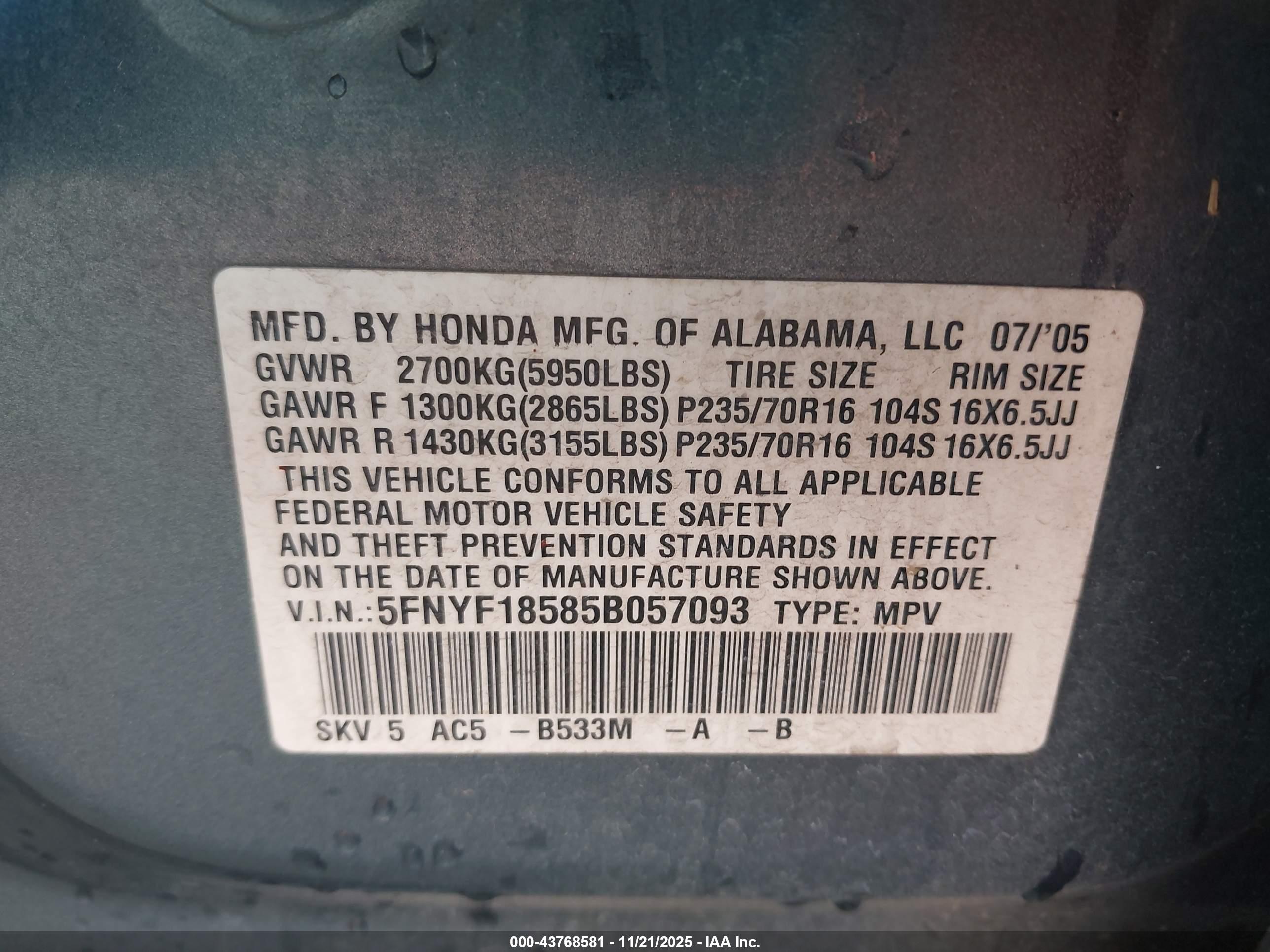 HONDA PILOT image 9