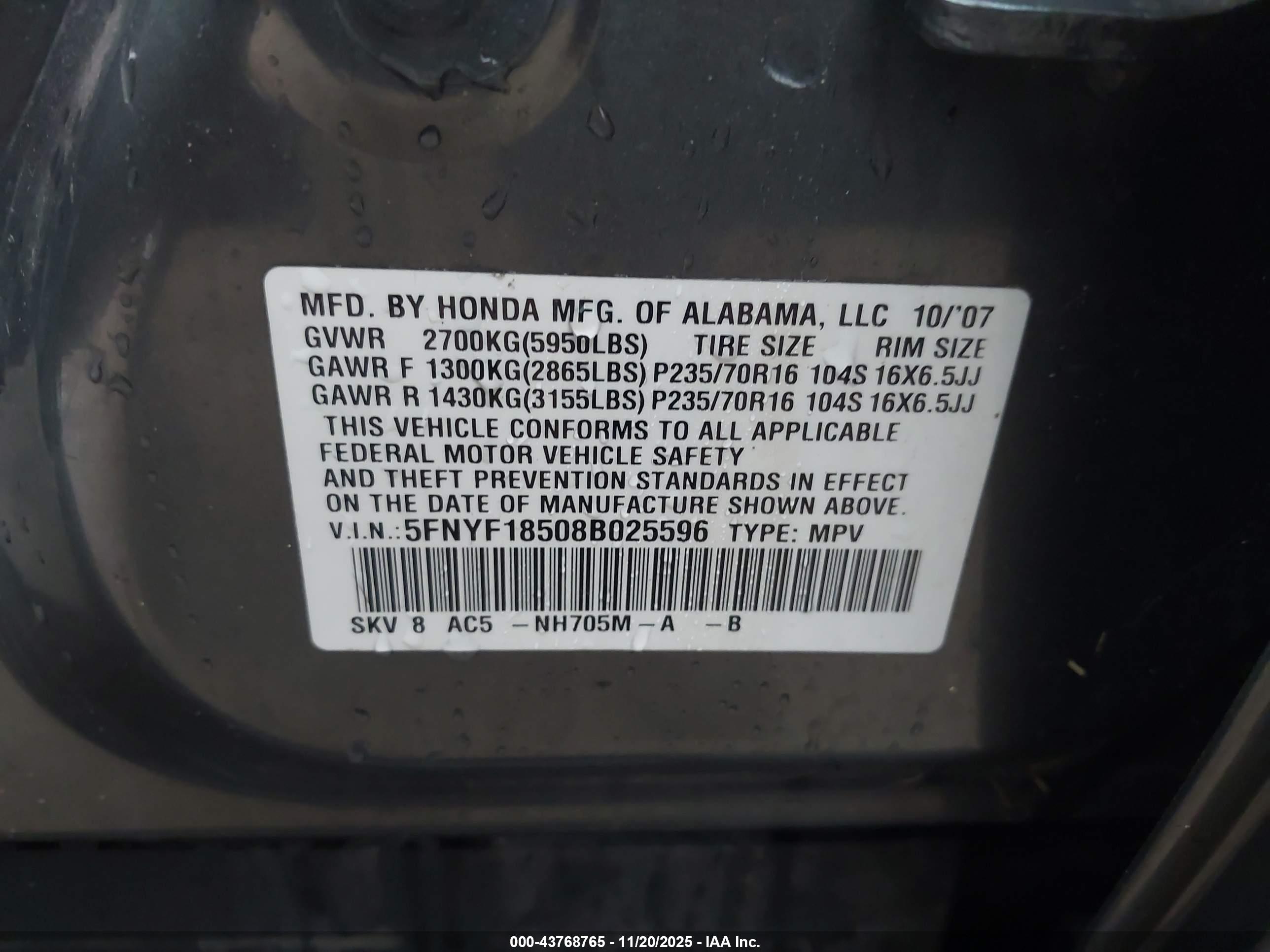HONDA PILOT image 9
