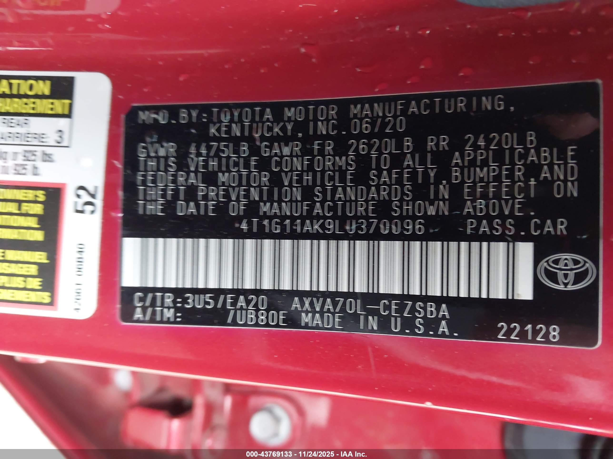 TOYOTA CAMRY image 9