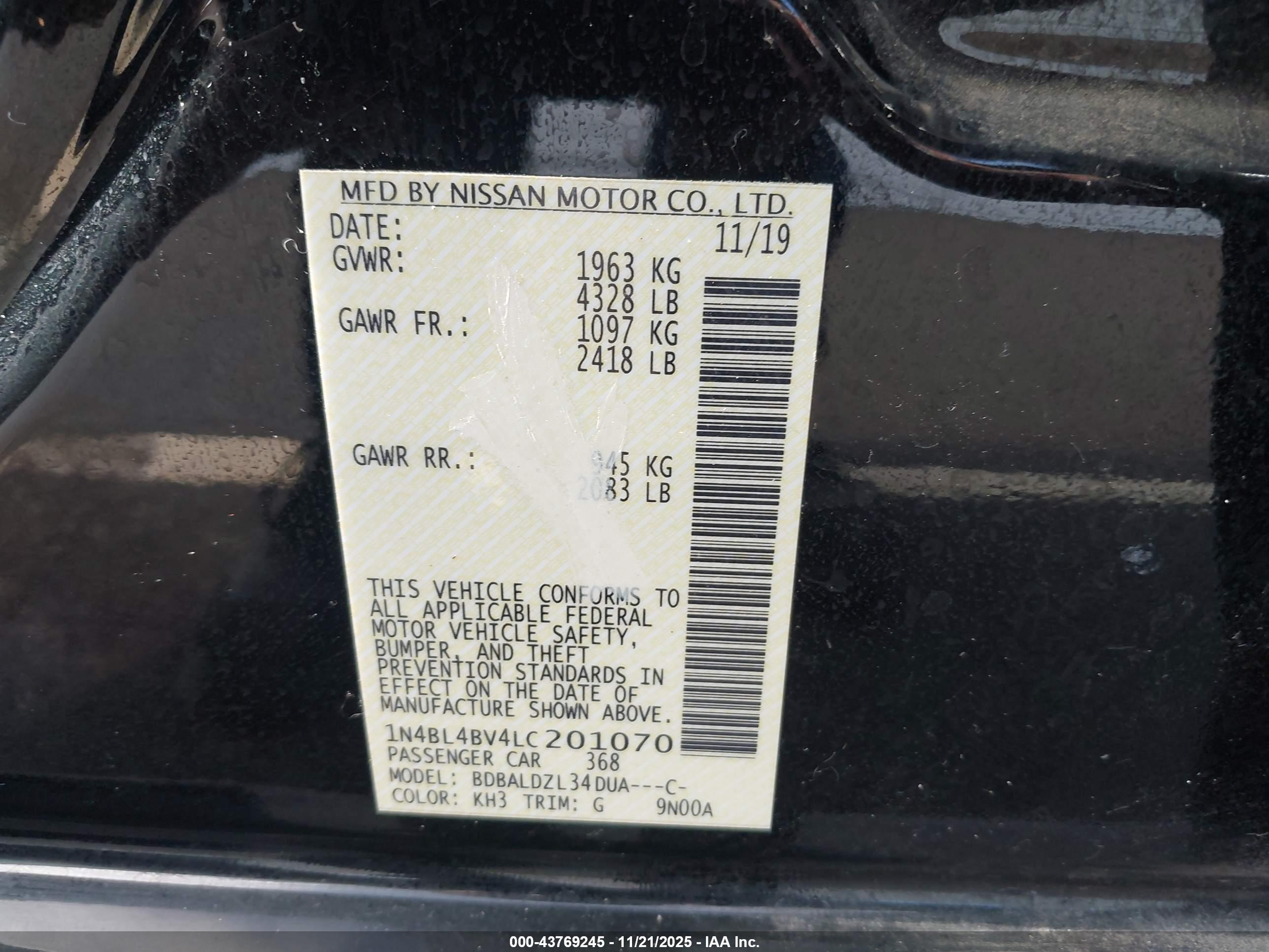 NISSAN ALTIMA image 9