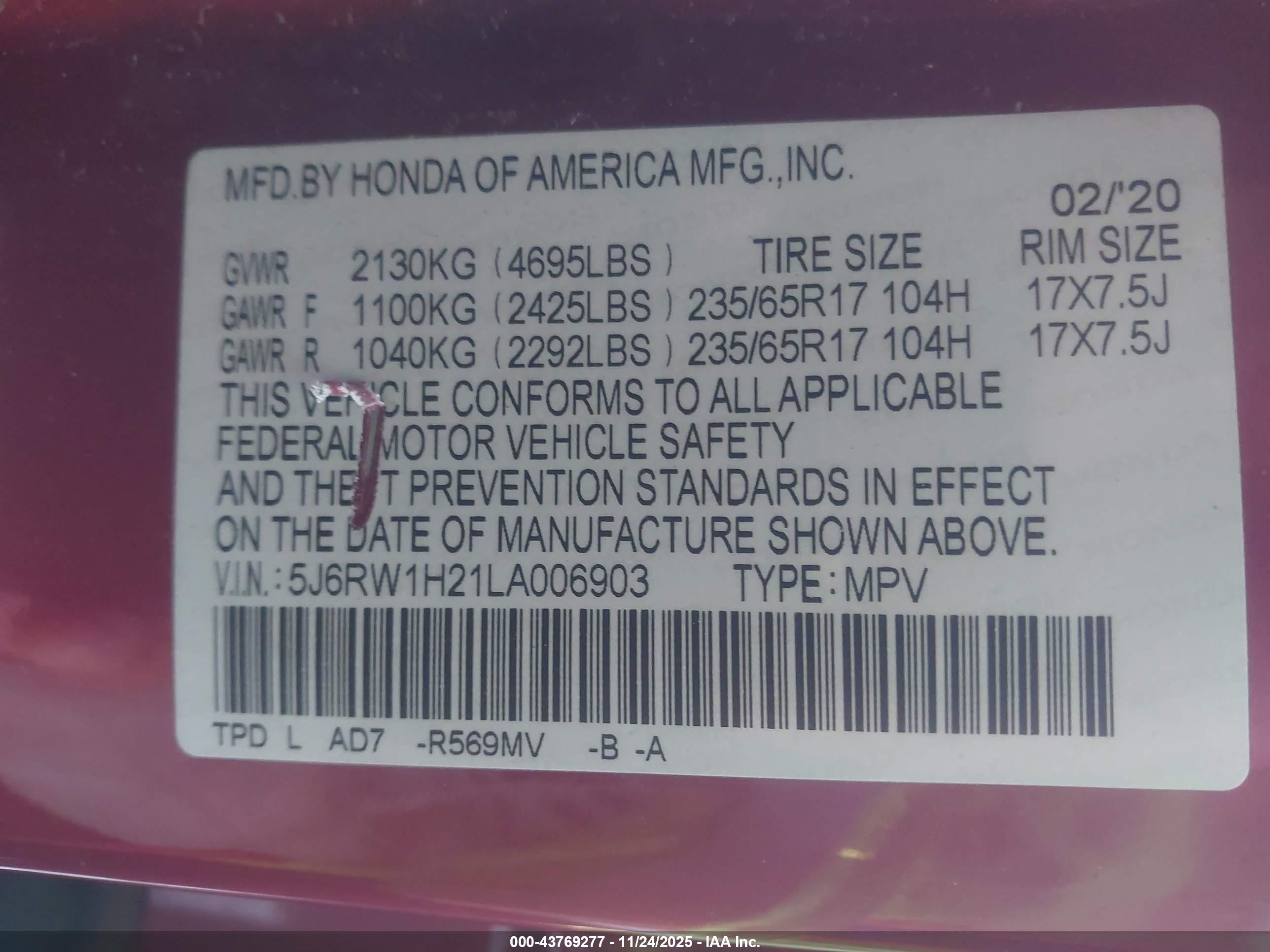 HONDA CR-V image 9