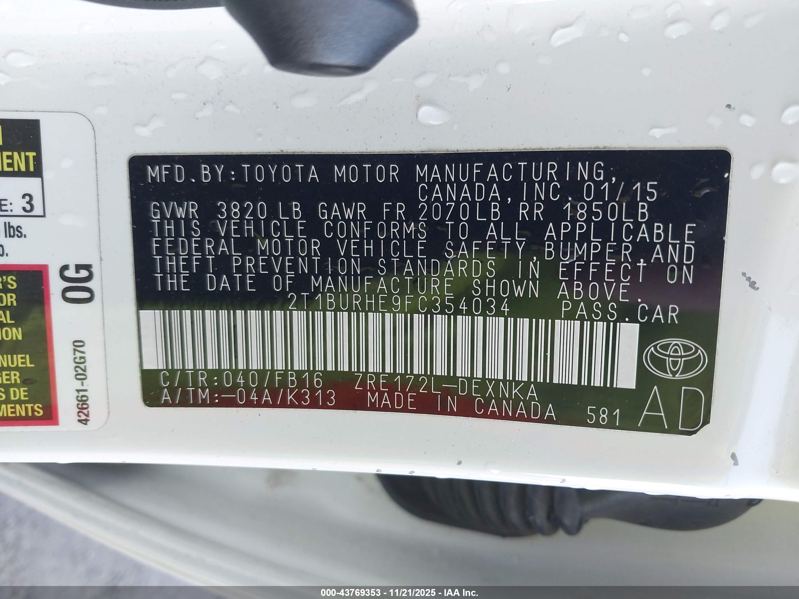 TOYOTA COROLLA image 9