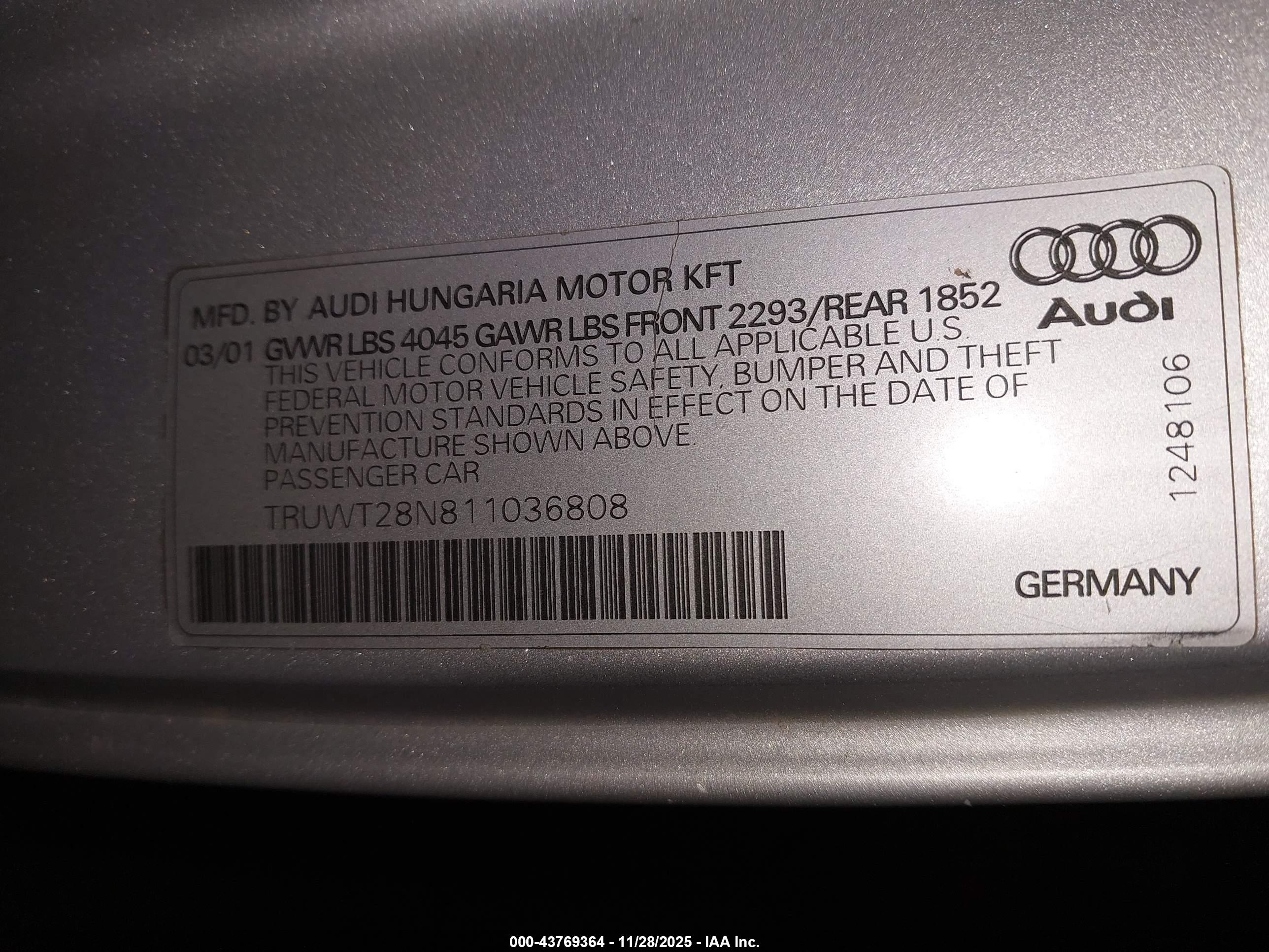 AUDI TT image 9
