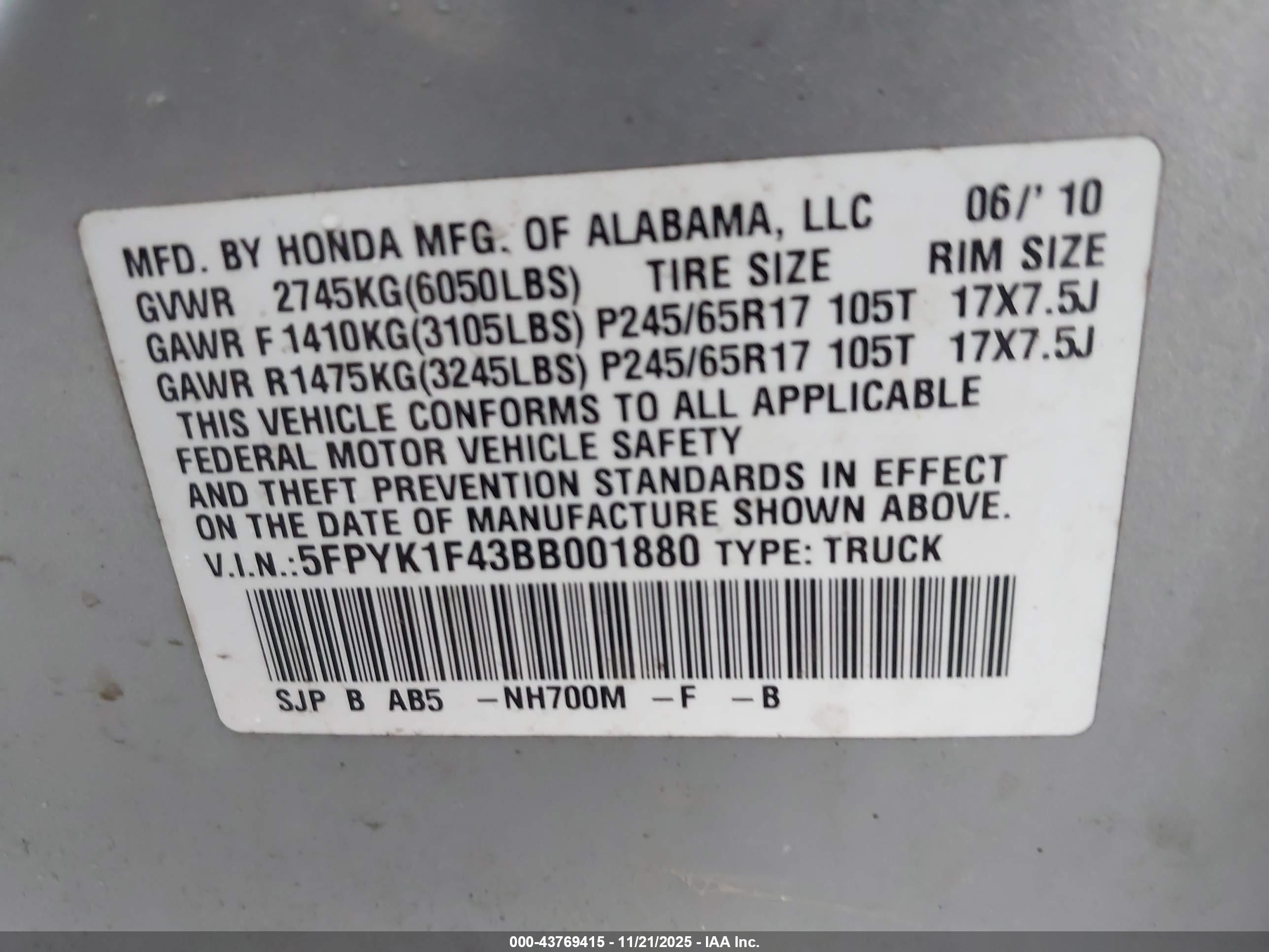 HONDA RIDGELINE image 9