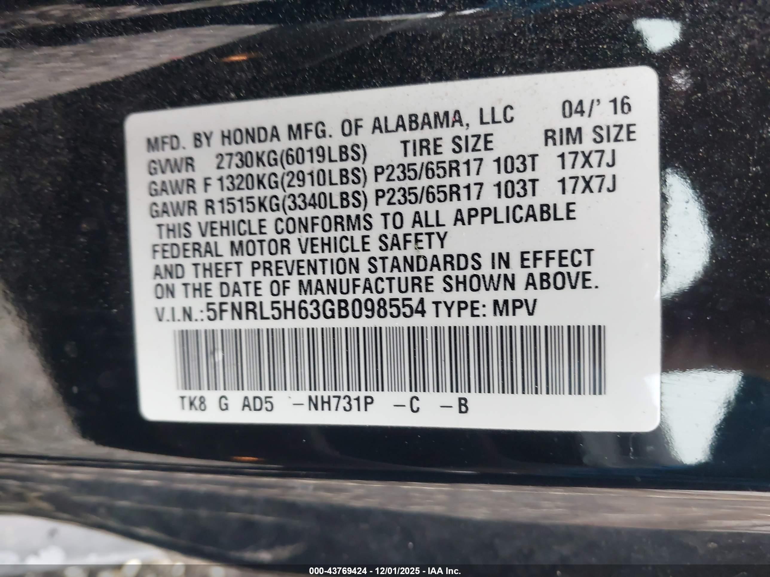 HONDA ODYSSEY image 9