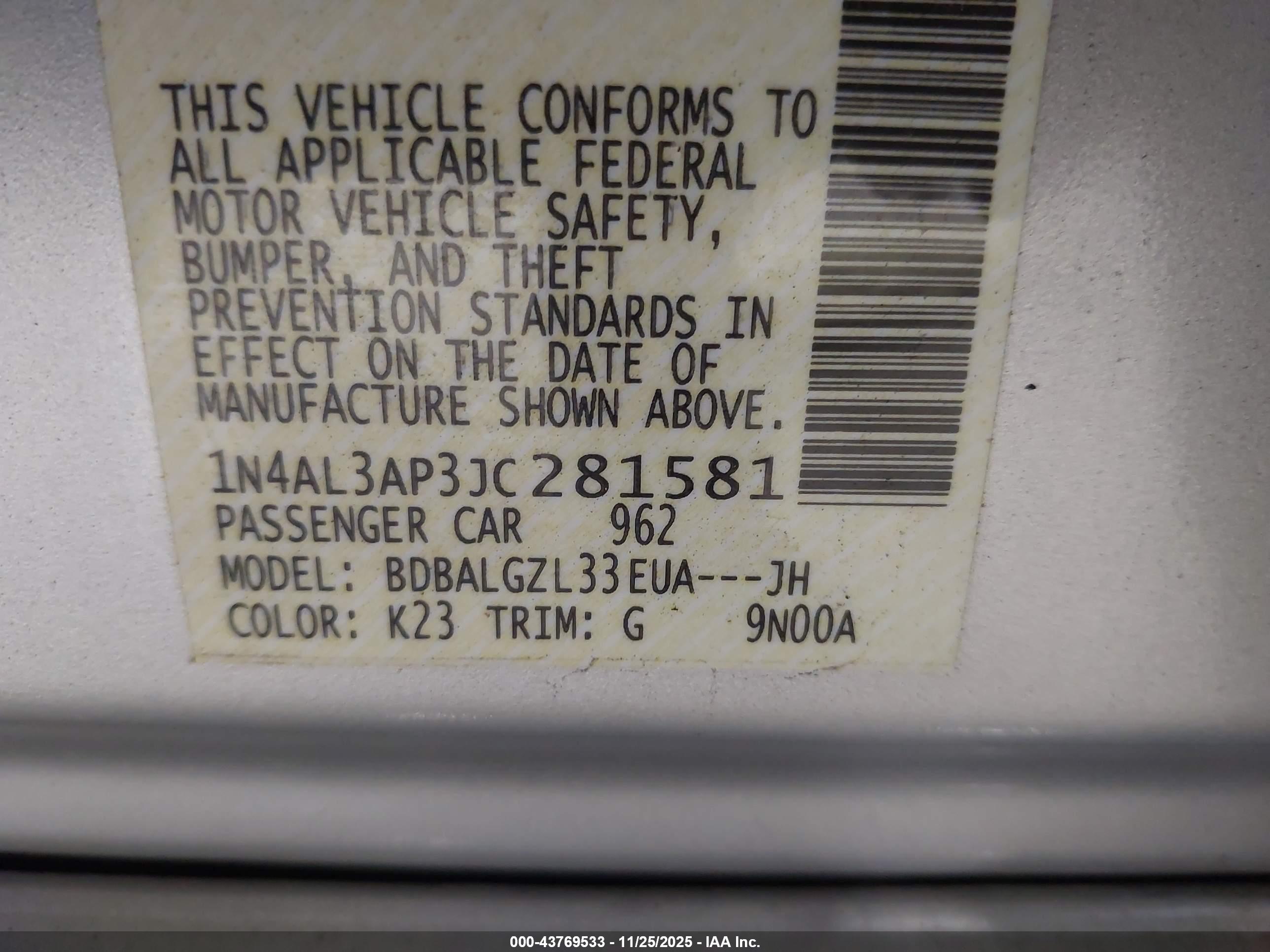 NISSAN ALTIMA image 9