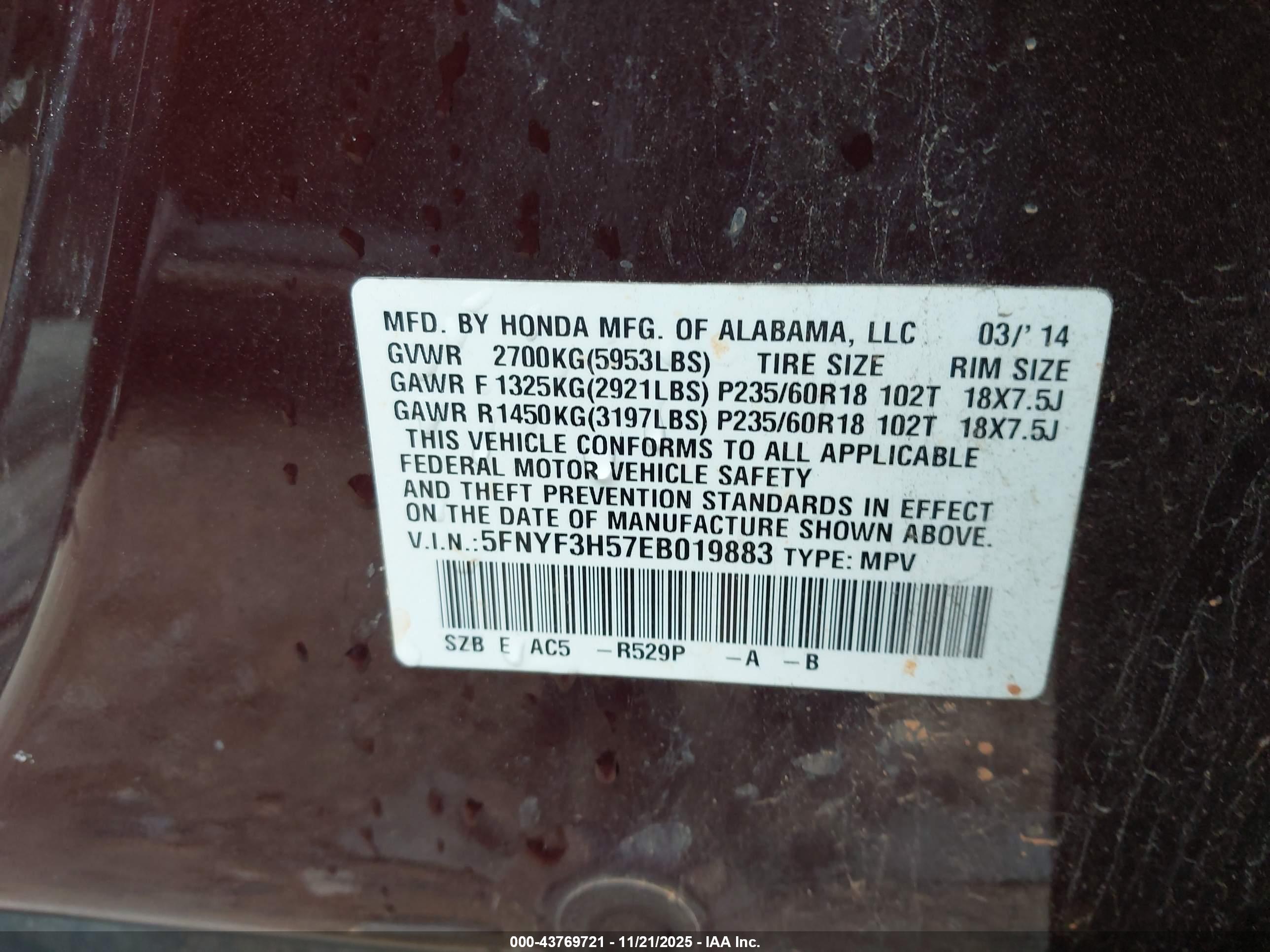 HONDA PILOT image 9