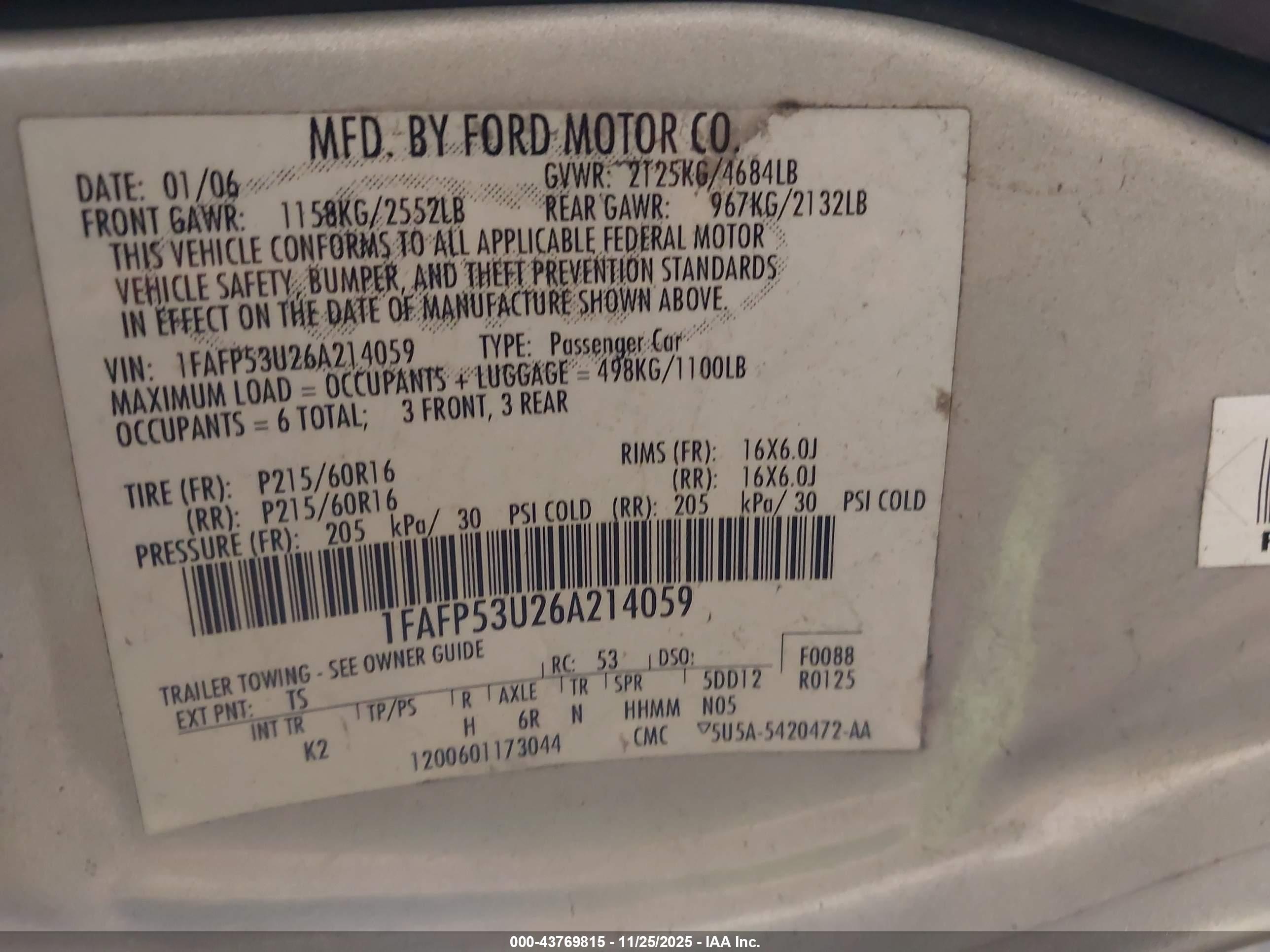 FORD TAURUS image 9