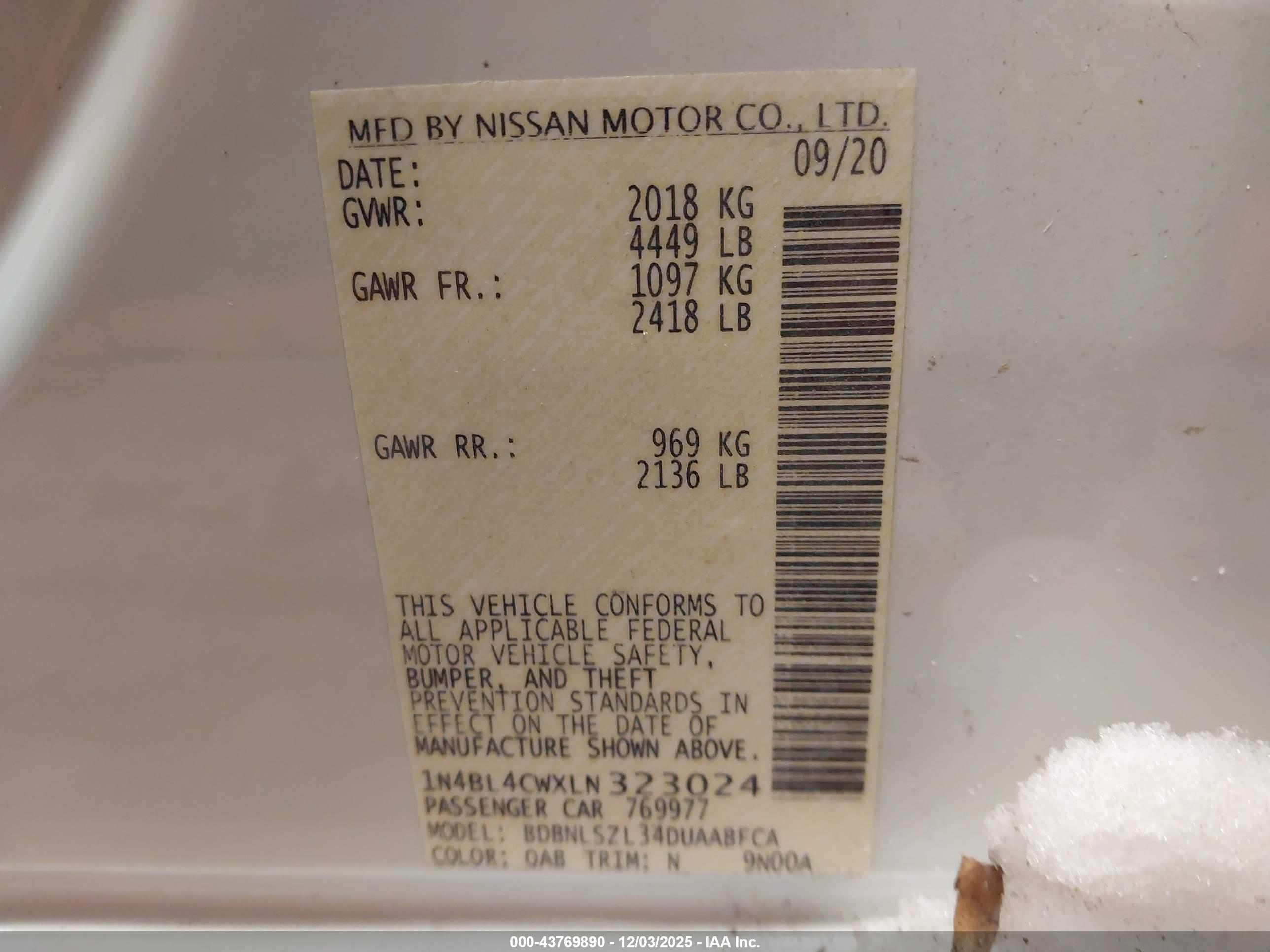 NISSAN ALTIMA image 9
