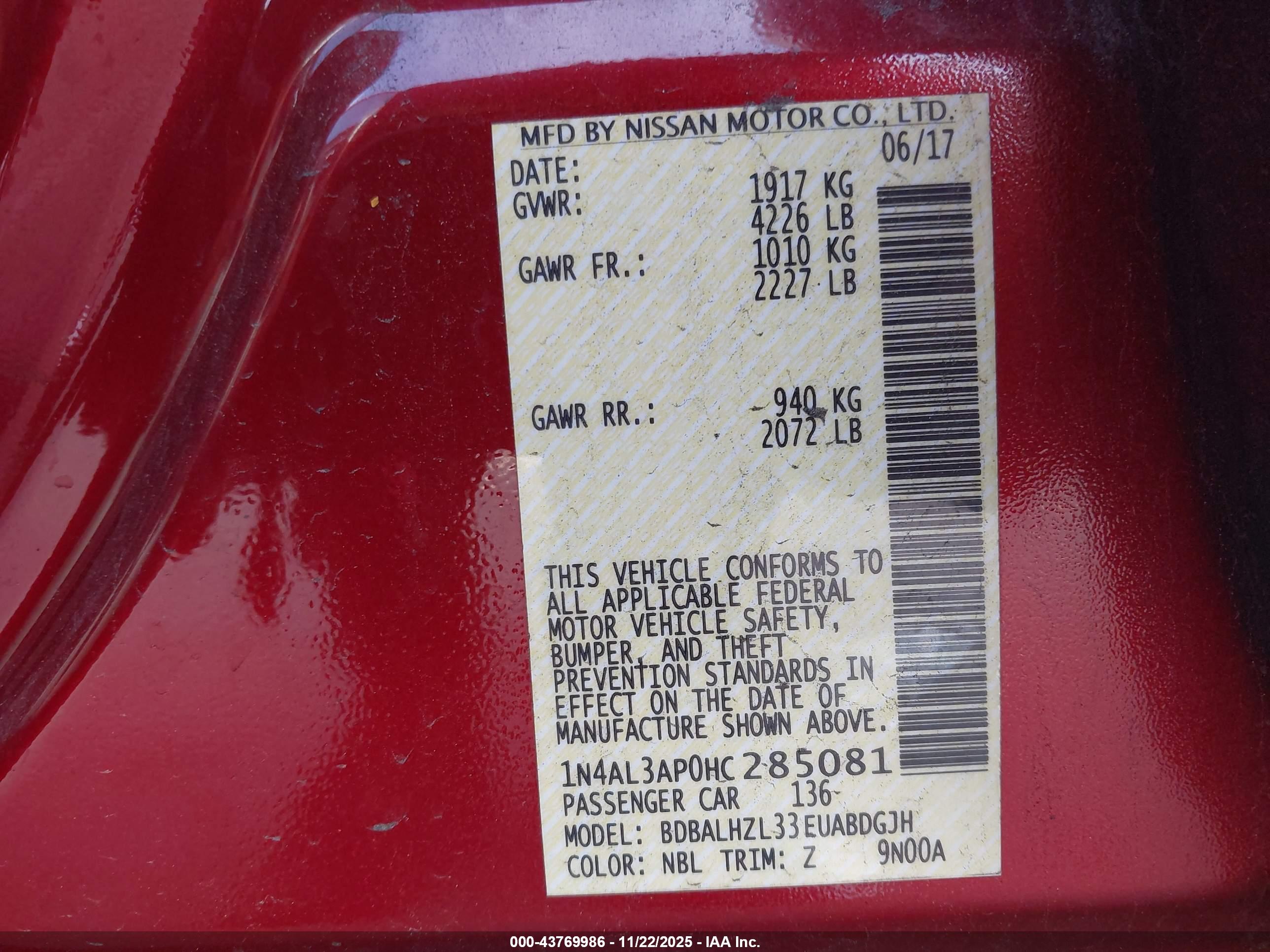 NISSAN ALTIMA image 9