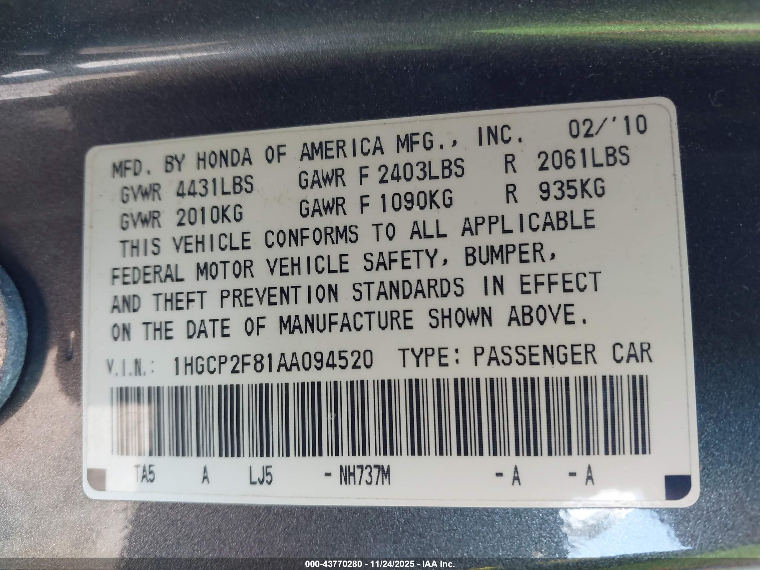 HONDA ACCORD image 9