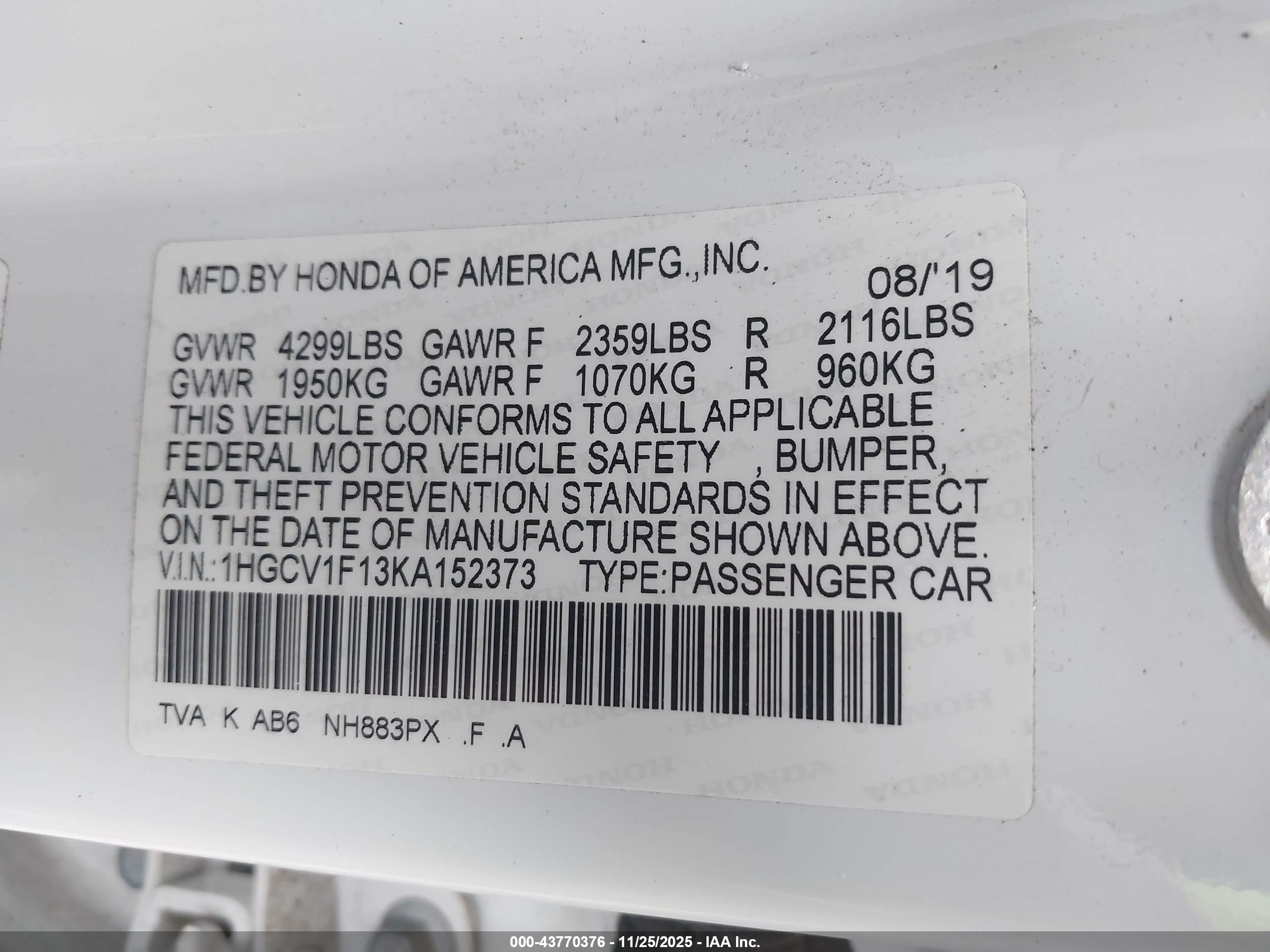 HONDA ACCORD image 9